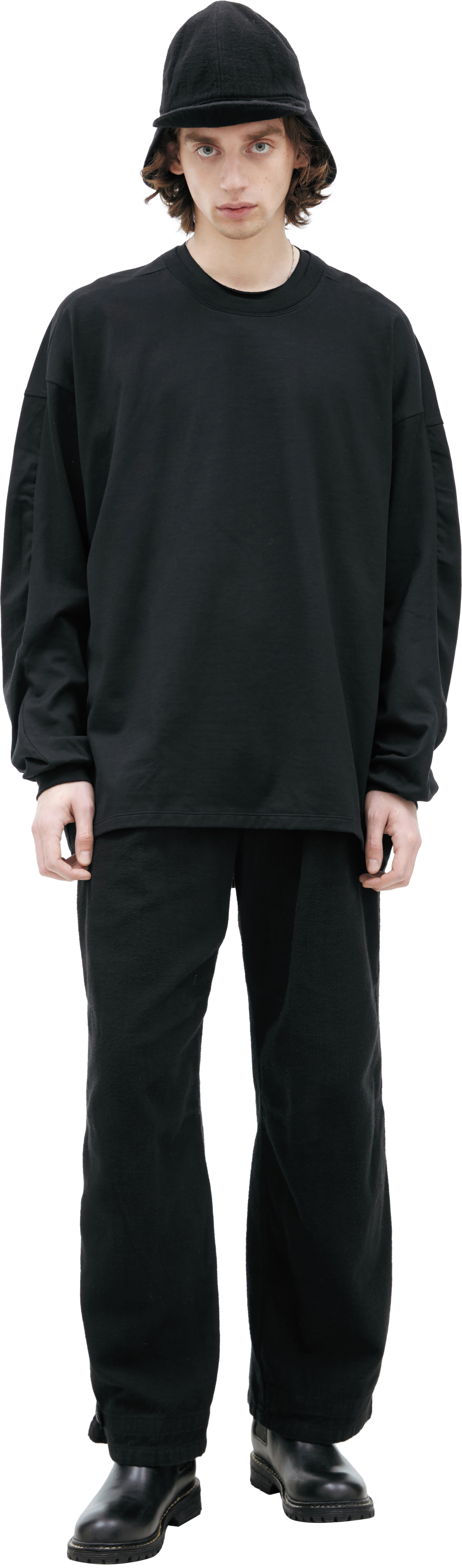 The Viridi-Anne Black cotton longsleeve