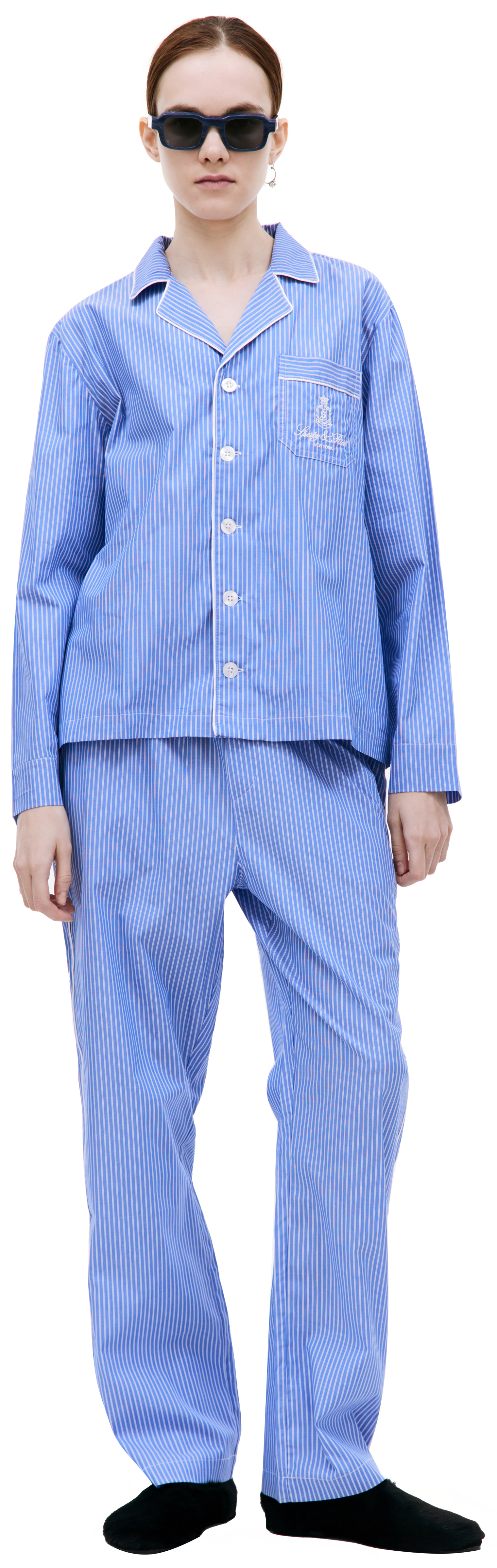 SPORTY & RICH Striped pyjama shirt
