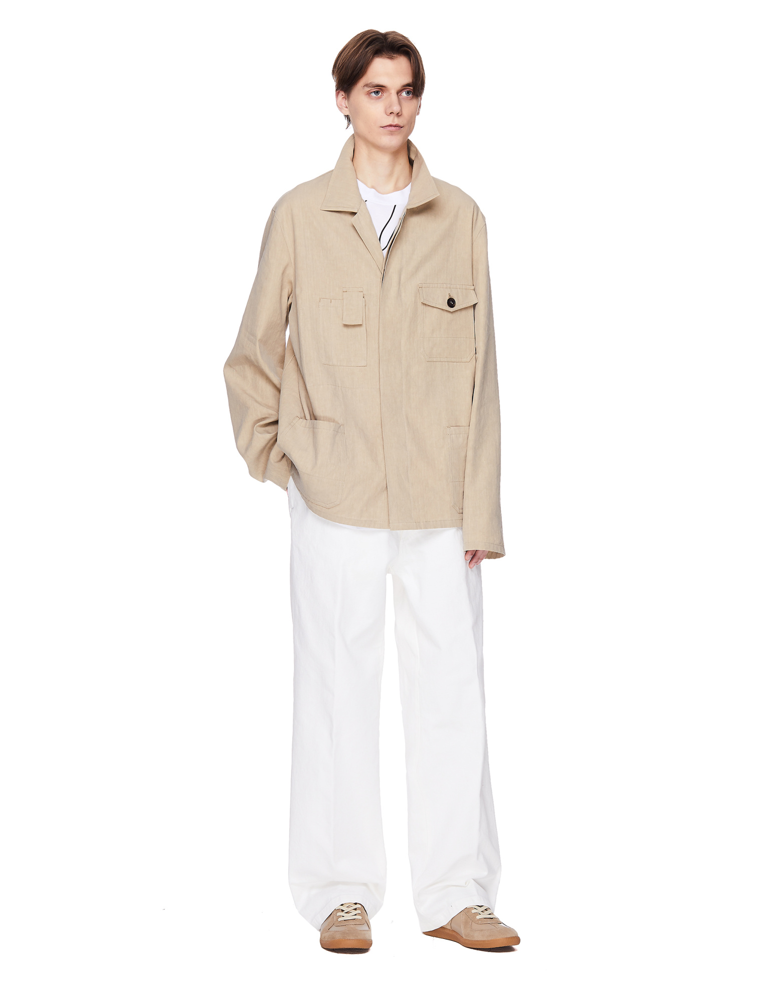 Maison Margiela Beige Linen Safari Jacket