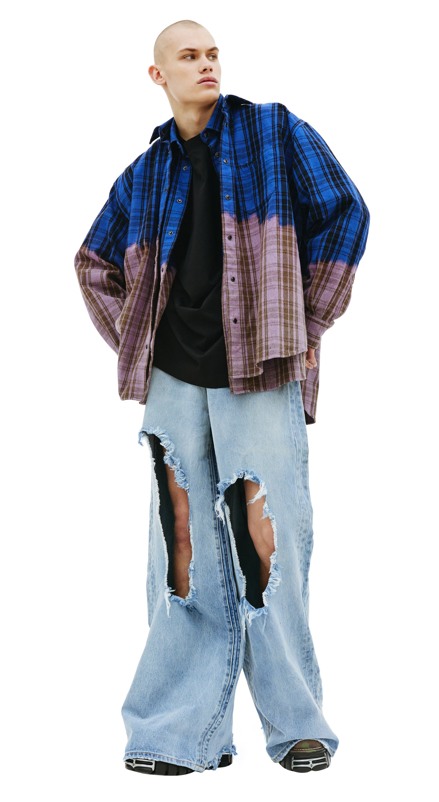 VETEMENTS Рубашка с розовым градиентом