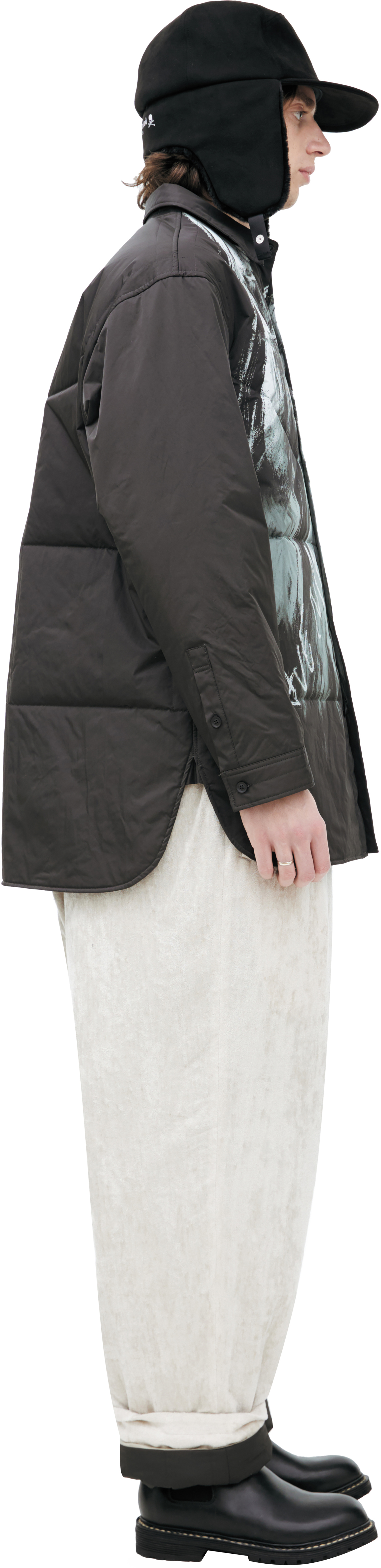 Yohji Yamamoto Quilted jacket with print