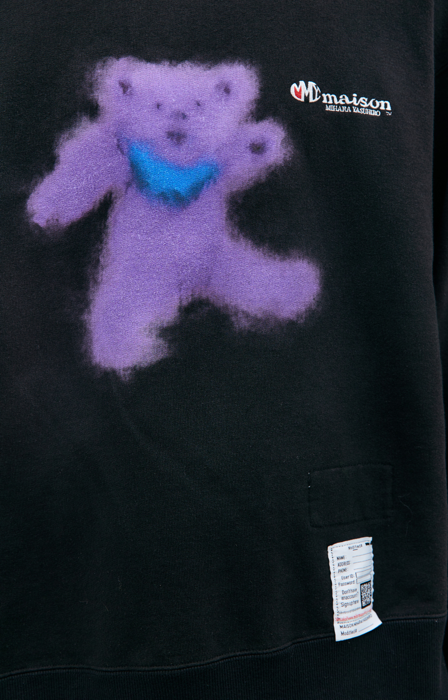 Maison Mihara Yasuhiro Bear distressed sweatshirt