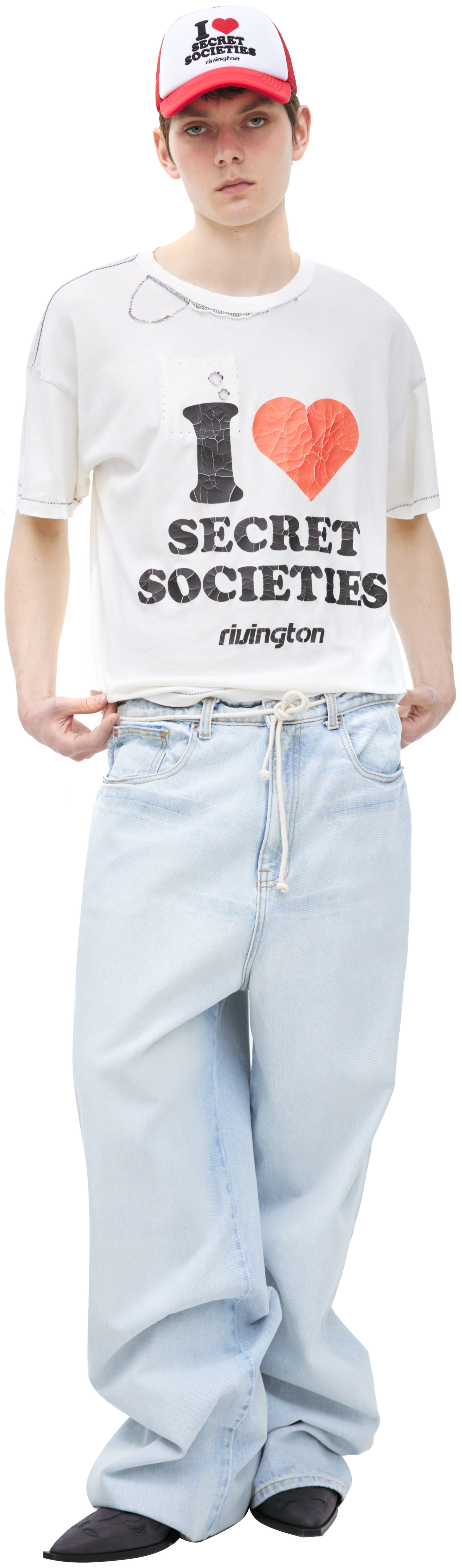 RRR123 Jeans with a drawstring waistband