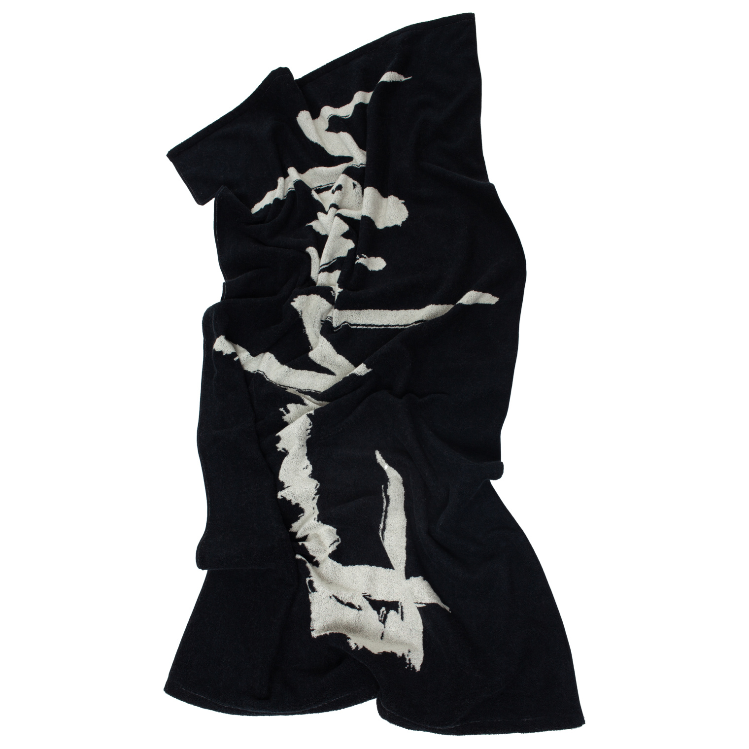 Yohji Yamamoto Double-sided logo towel