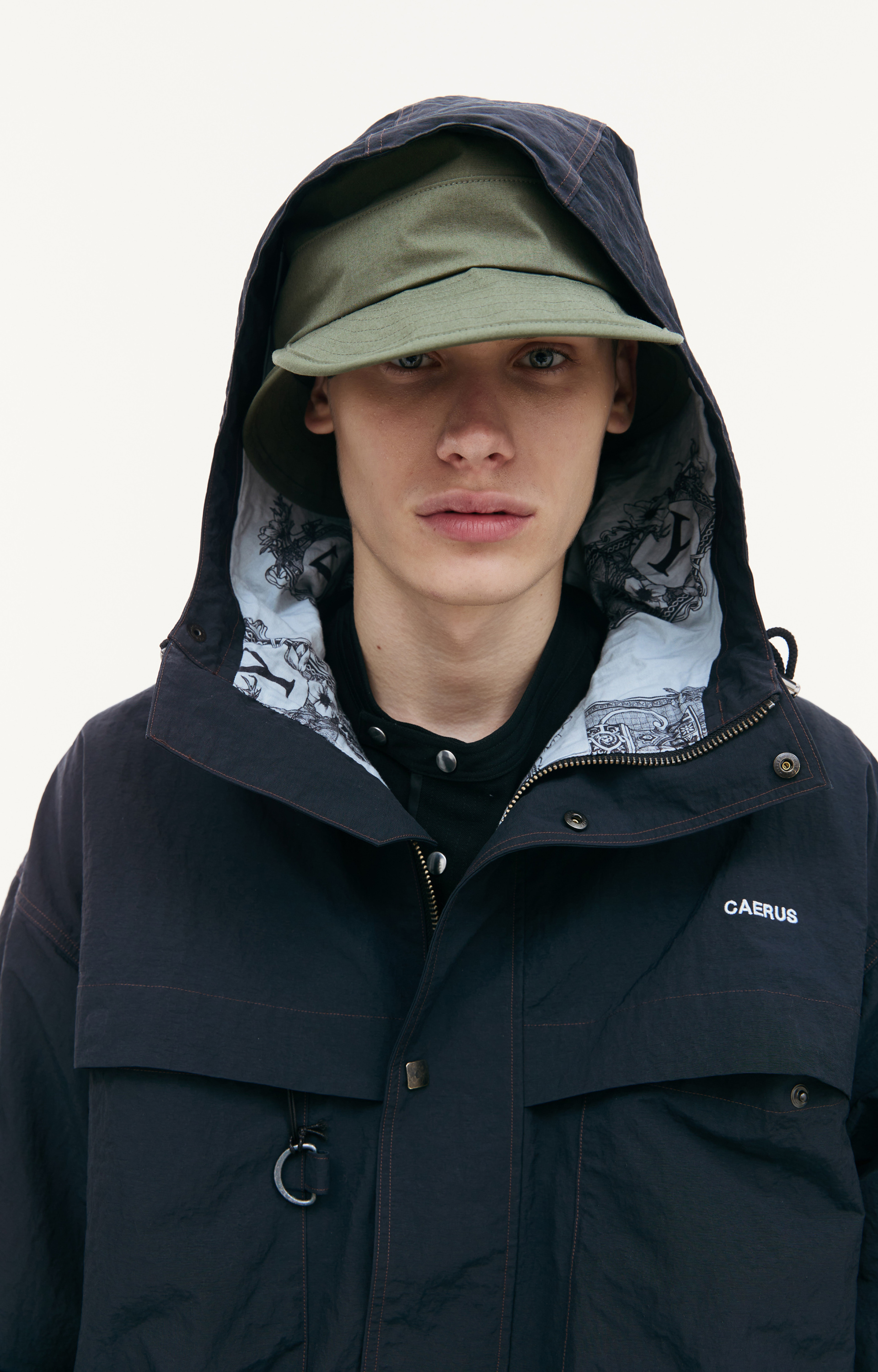 CAERUS Nylon jacket with embroidery