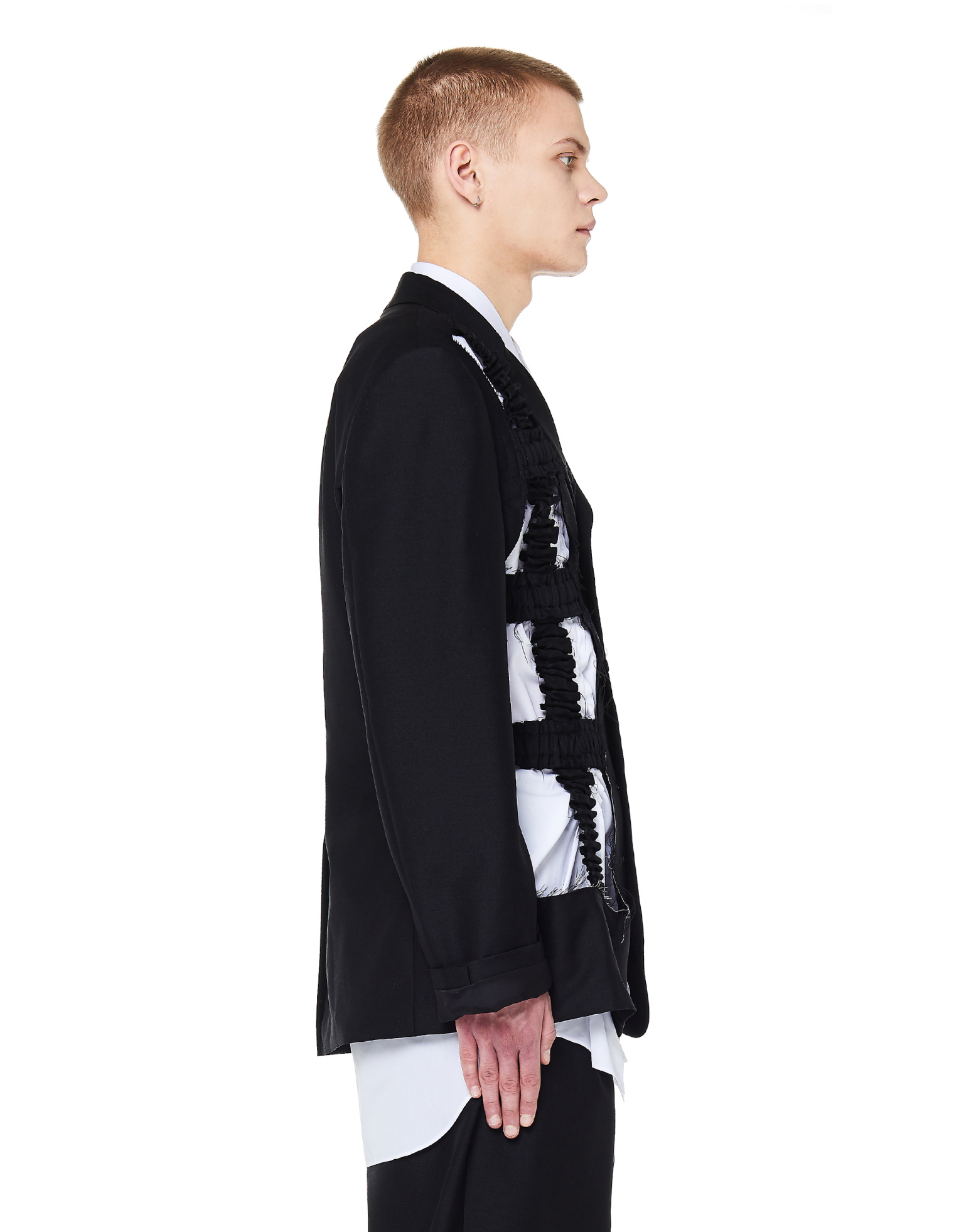 Comme des Garcons Homme plus Пиджак со сборками и вырезами