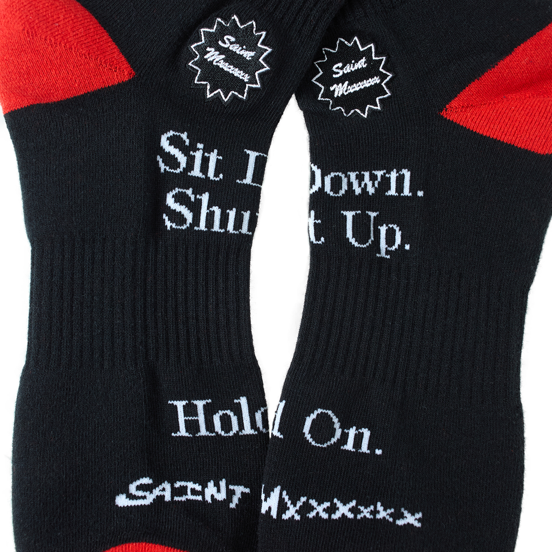 Saint Mxxxxxx Black logo socks