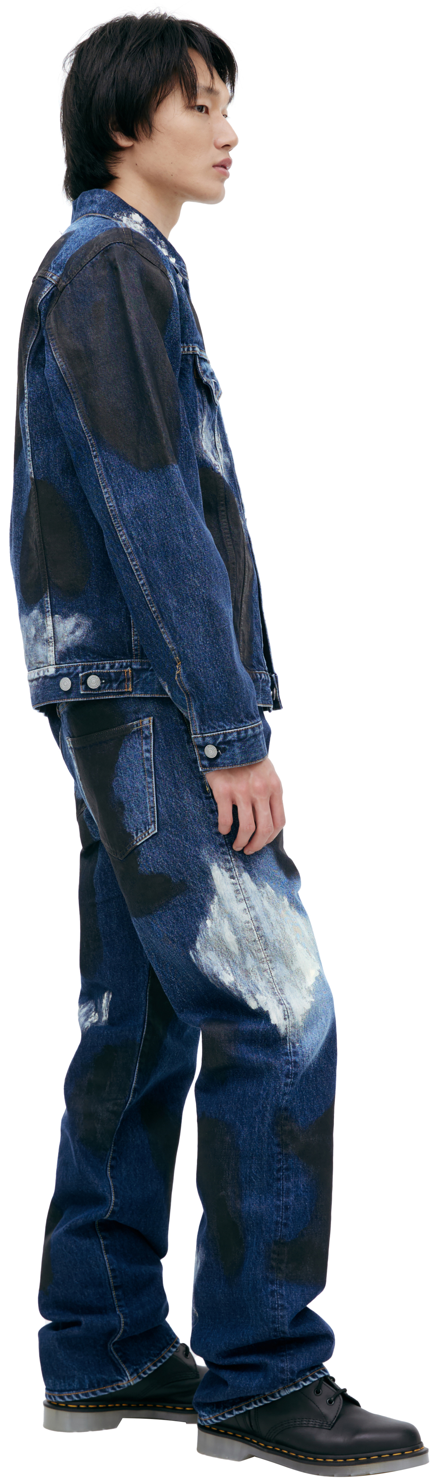 Yohji Yamamoto Denim jacket with paint effect