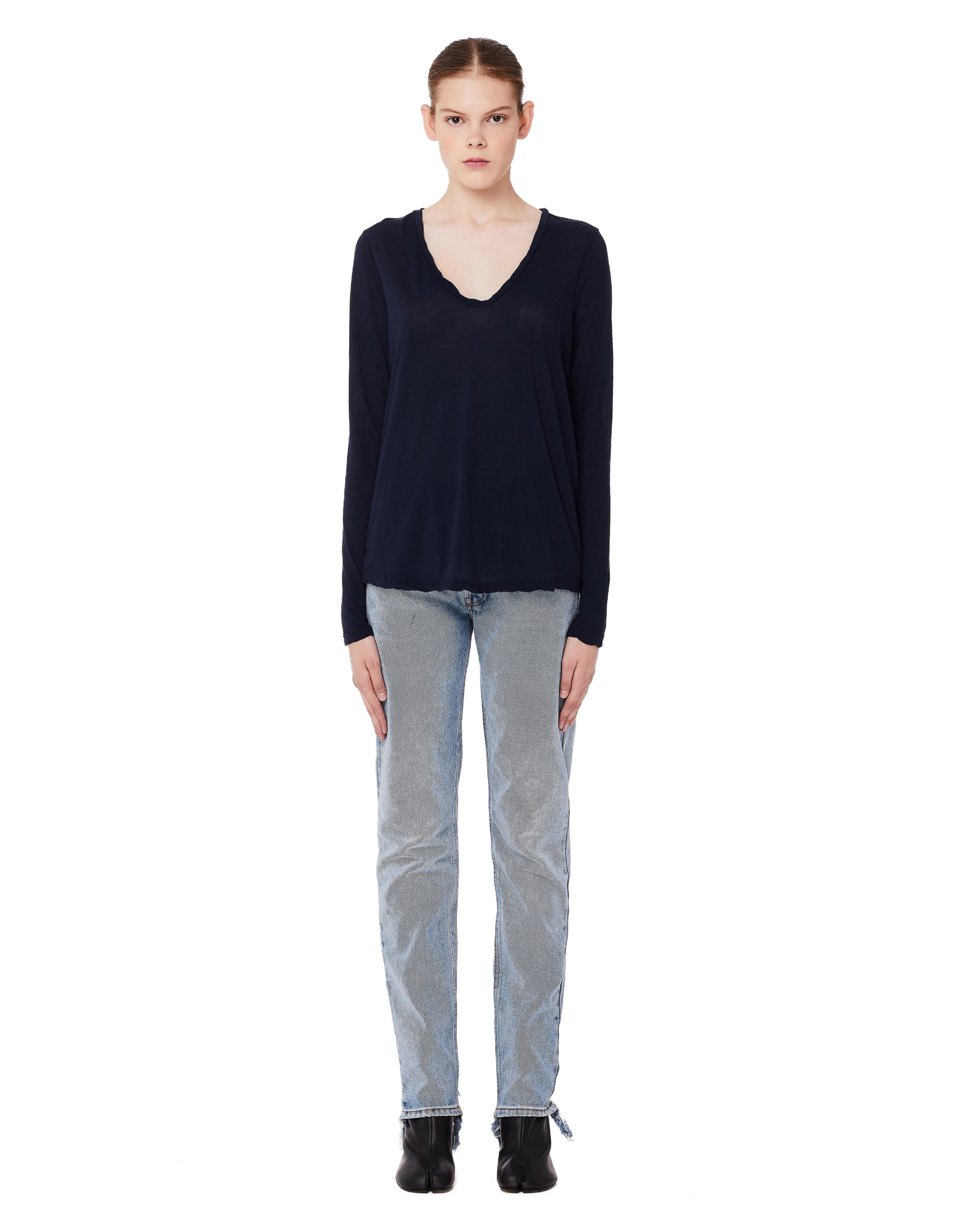 James Perse Navy Blue Supima Cotton L/S T-Shirt