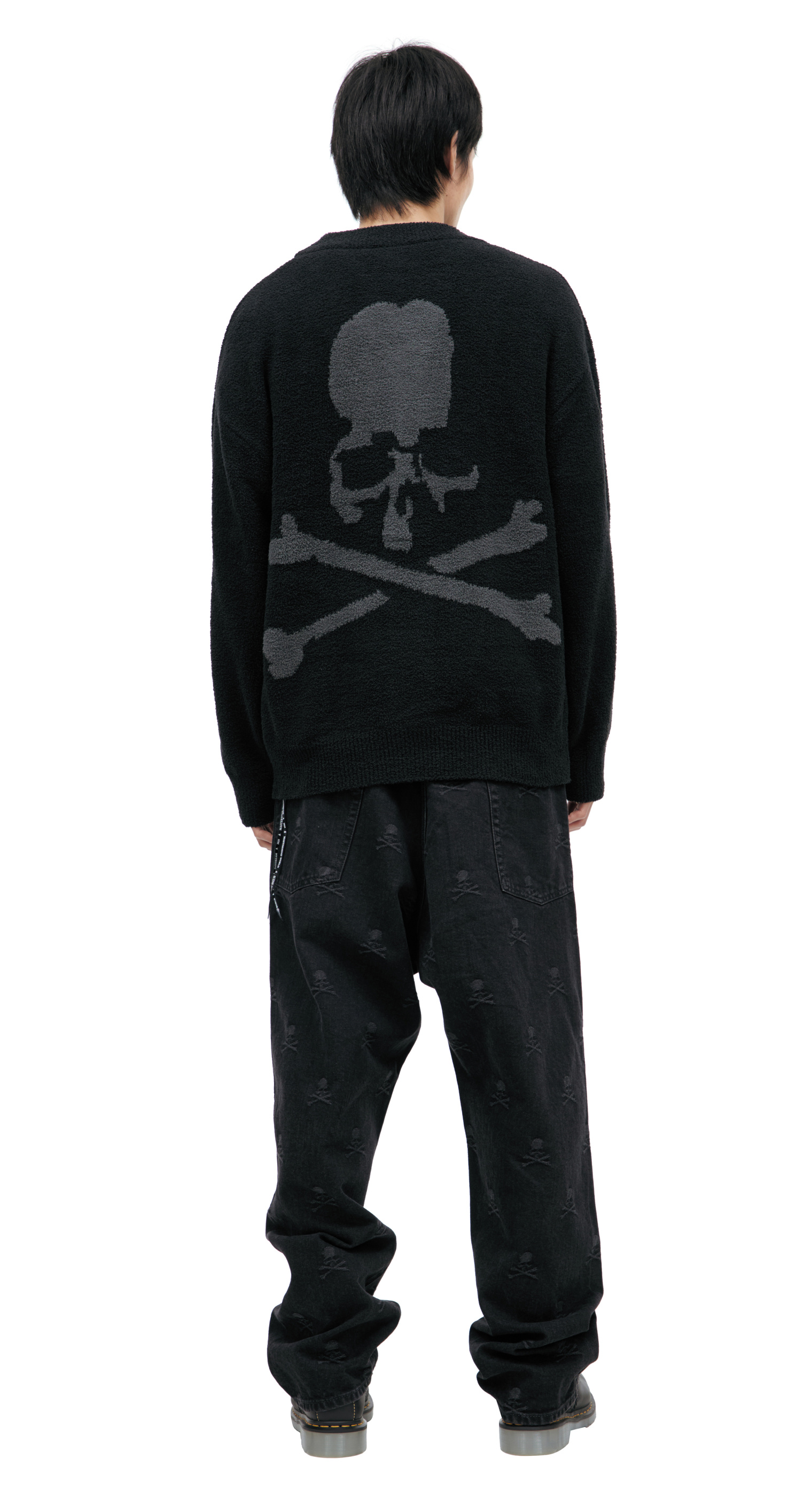 Mastermind WORLD Black button-up cardigan