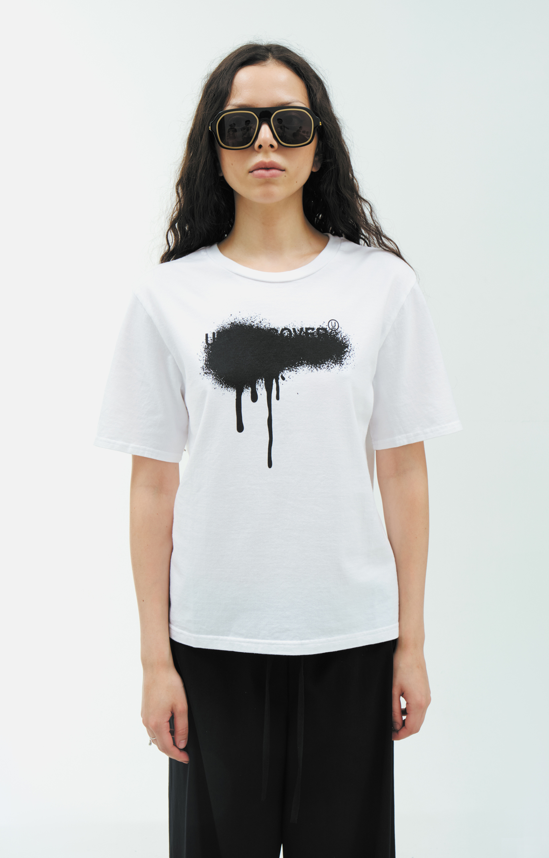 Undercover T-shirt with a paint-splatter effect