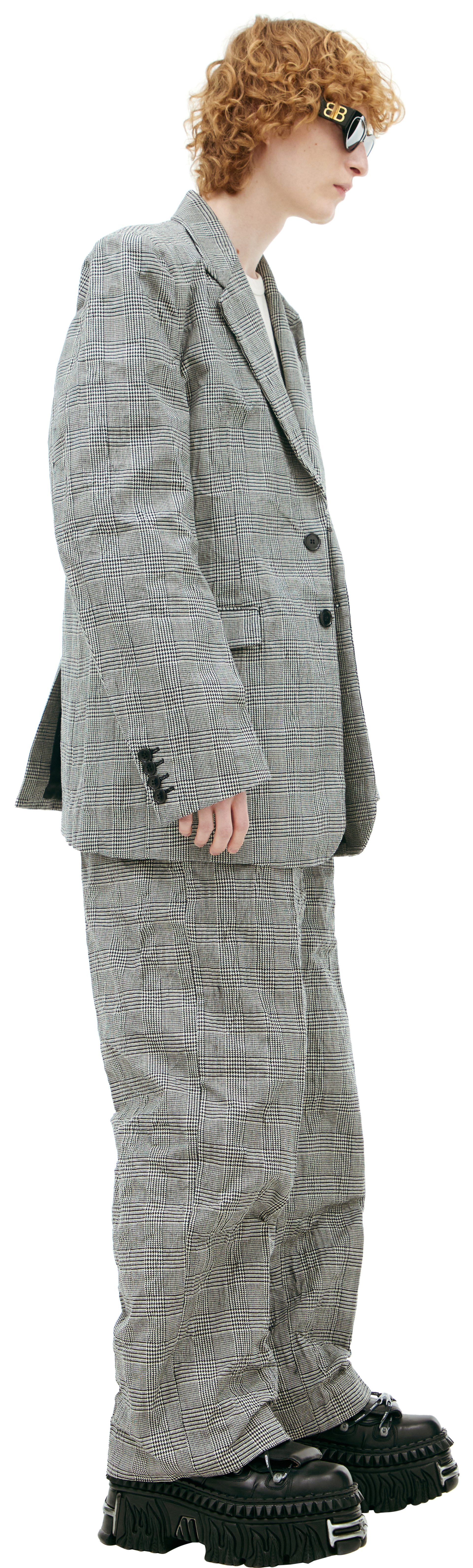 VETEMENTS Single-breasted plaid jacket