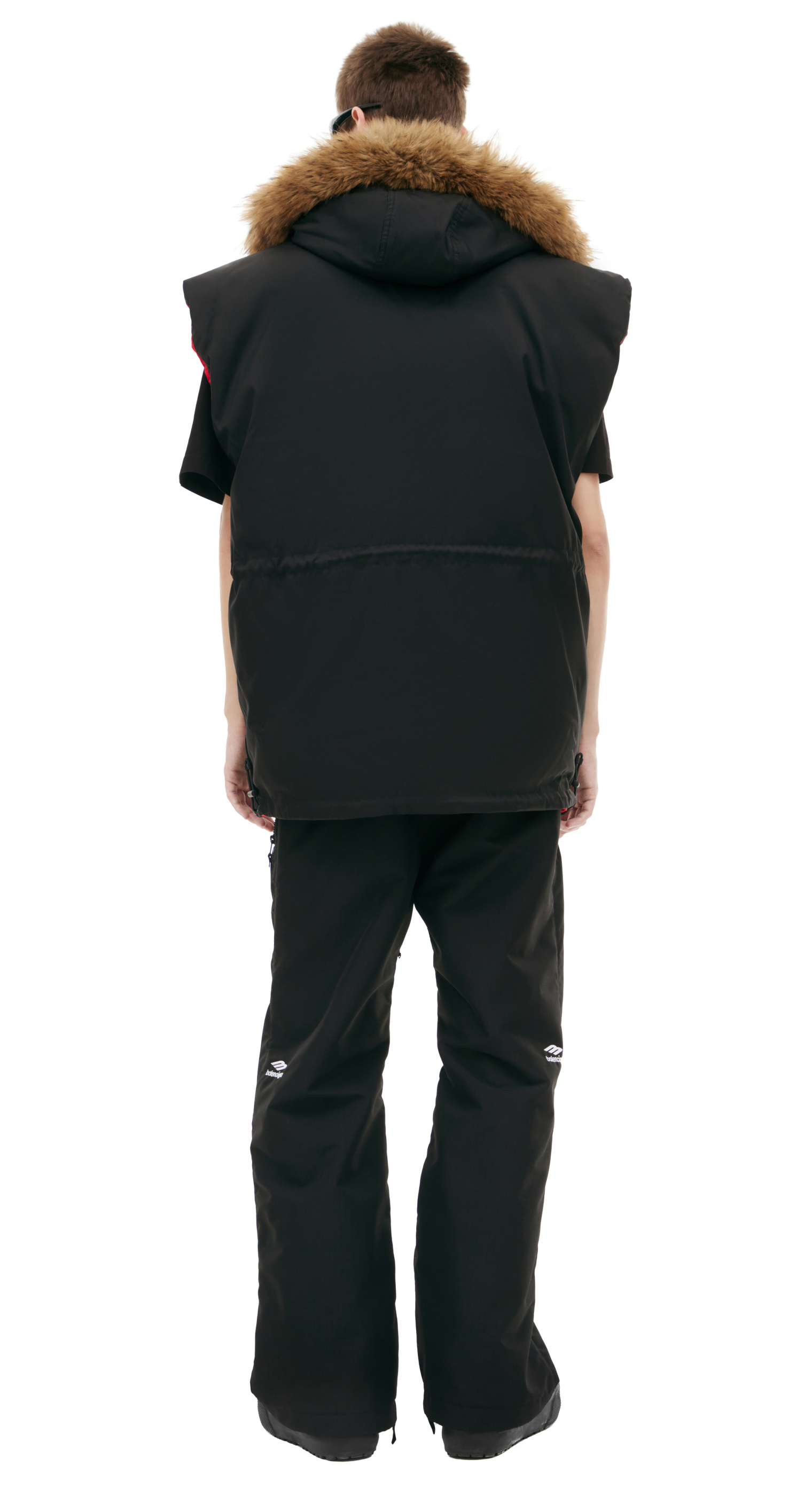 Buy Balenciaga men black reversible hooded vest for $5,280 online