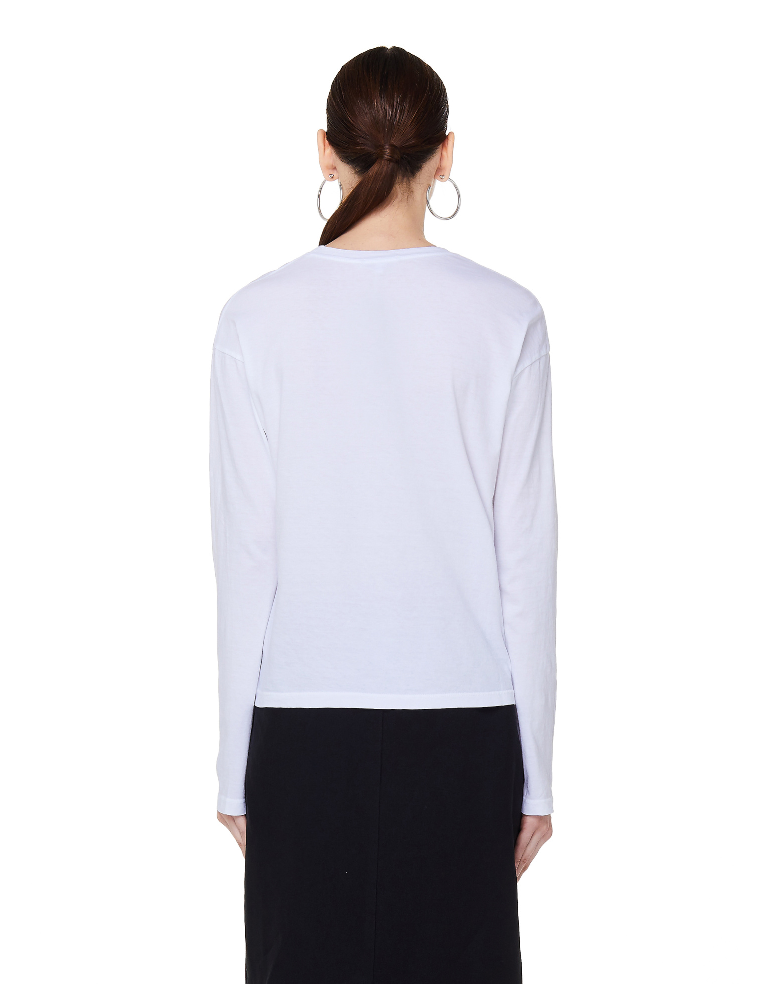 James Perse White Crew Neck Long Sleeve T-Shirt