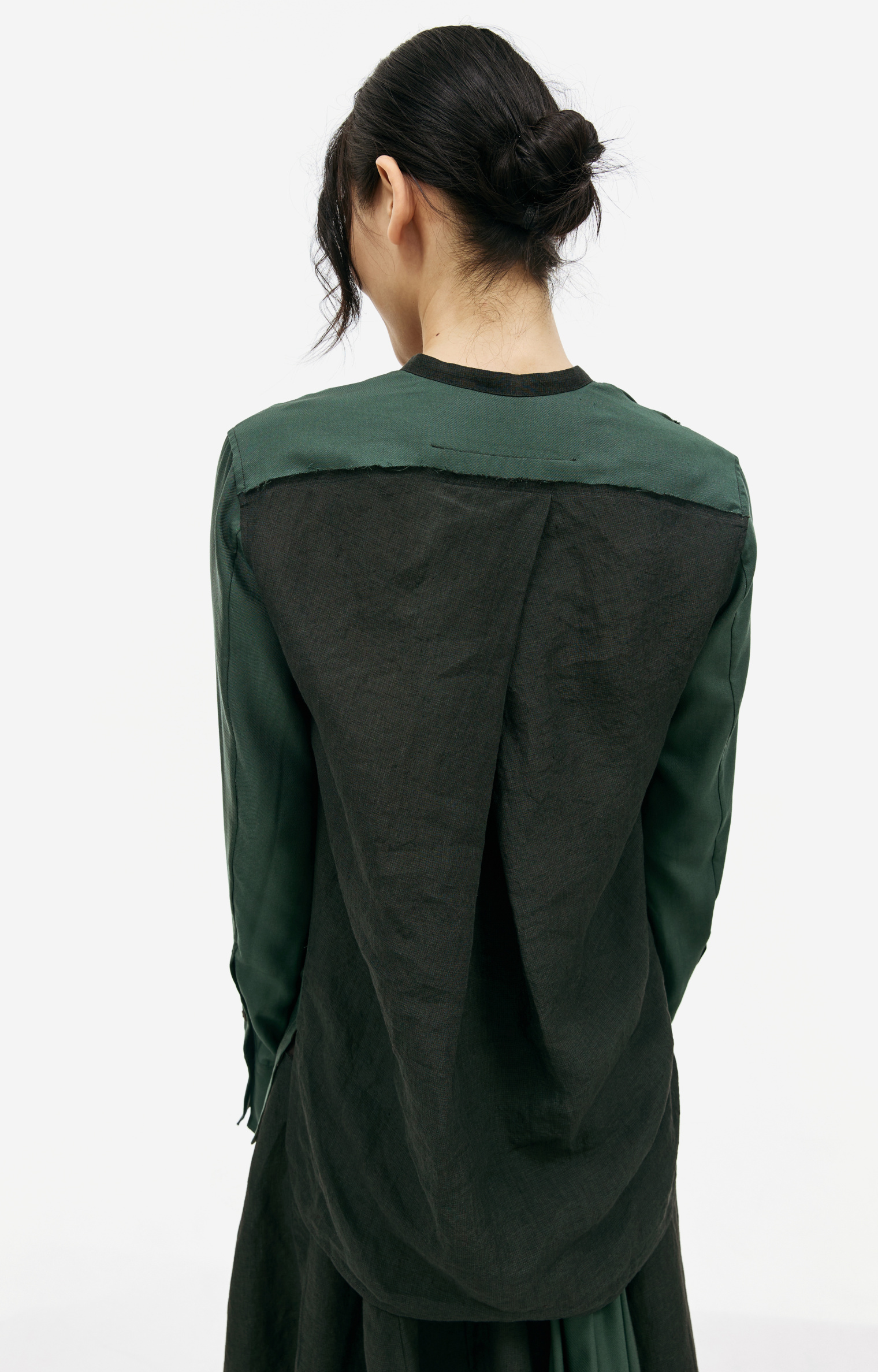 Ziggy Chen Green linen shirt