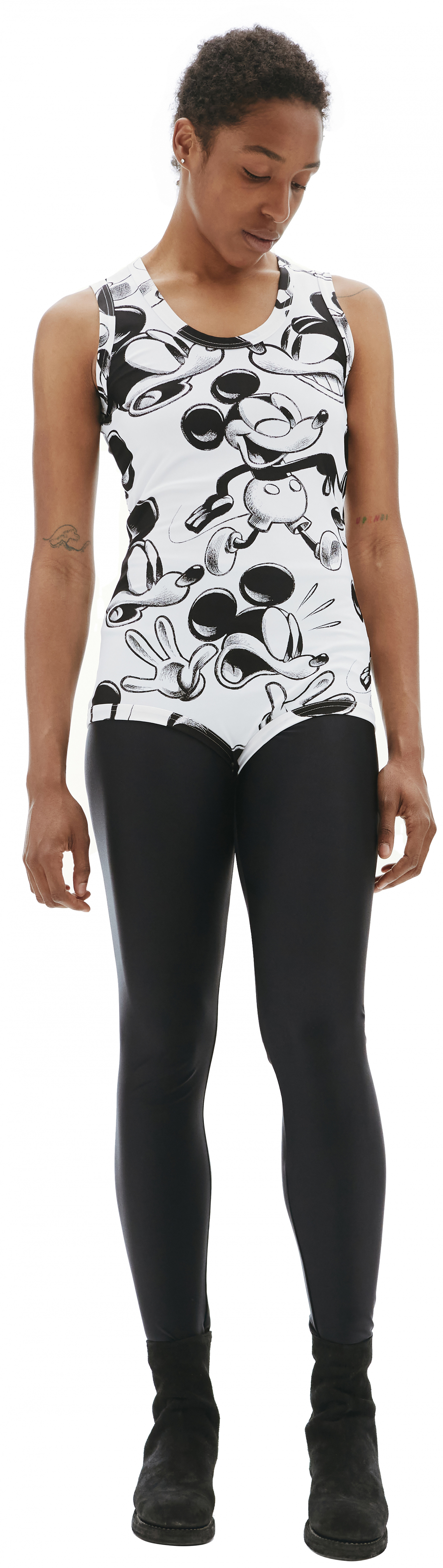 Comme des Garcons CdG Mickey Mouse Printed Bodysuit