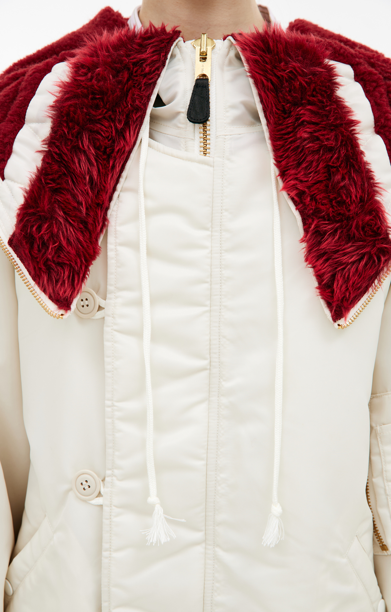 Doublet White PETAL MOUTH jacket