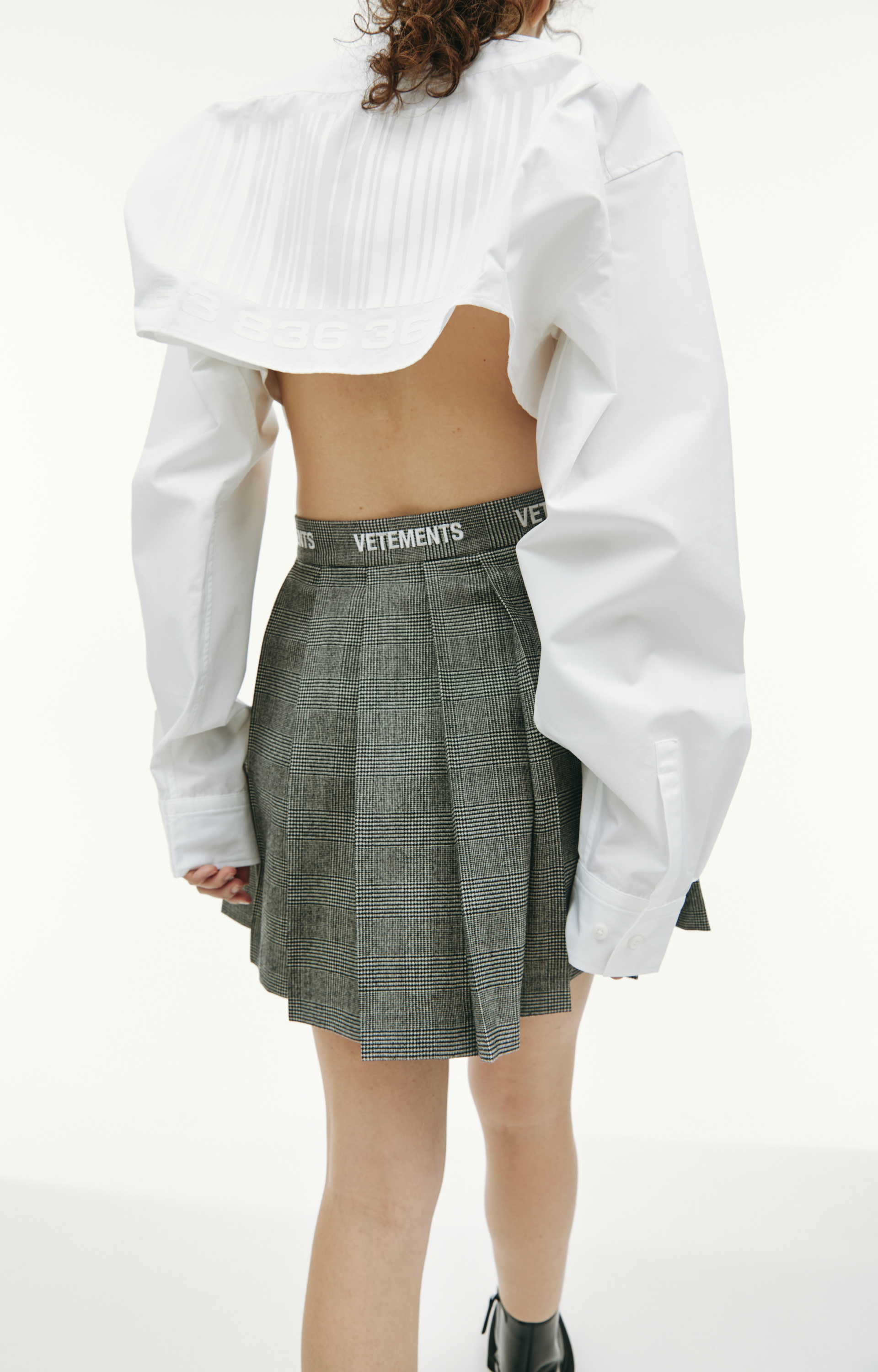 VETEMENTS Grey checked skirt
