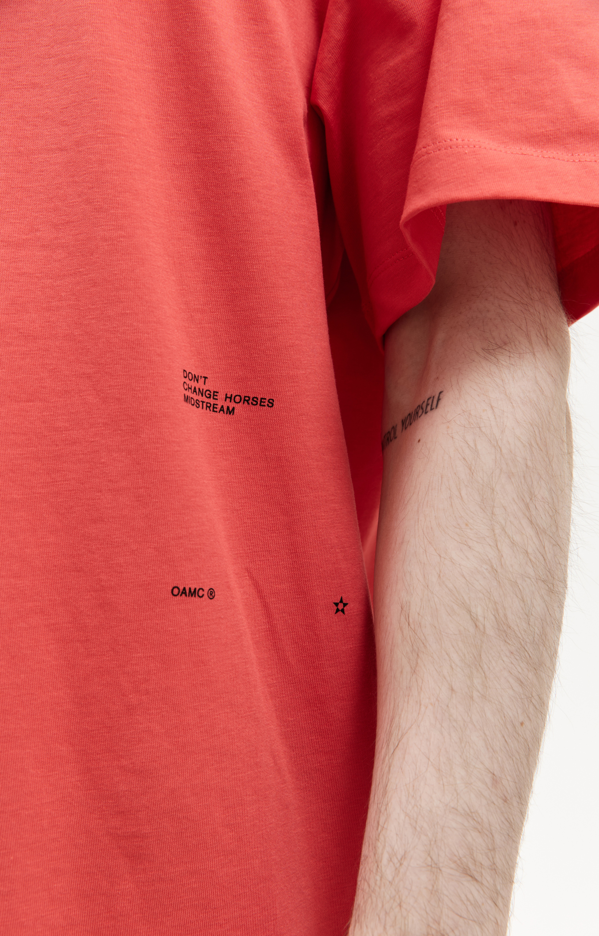 OAMC Stillest t-shirt with silk patch