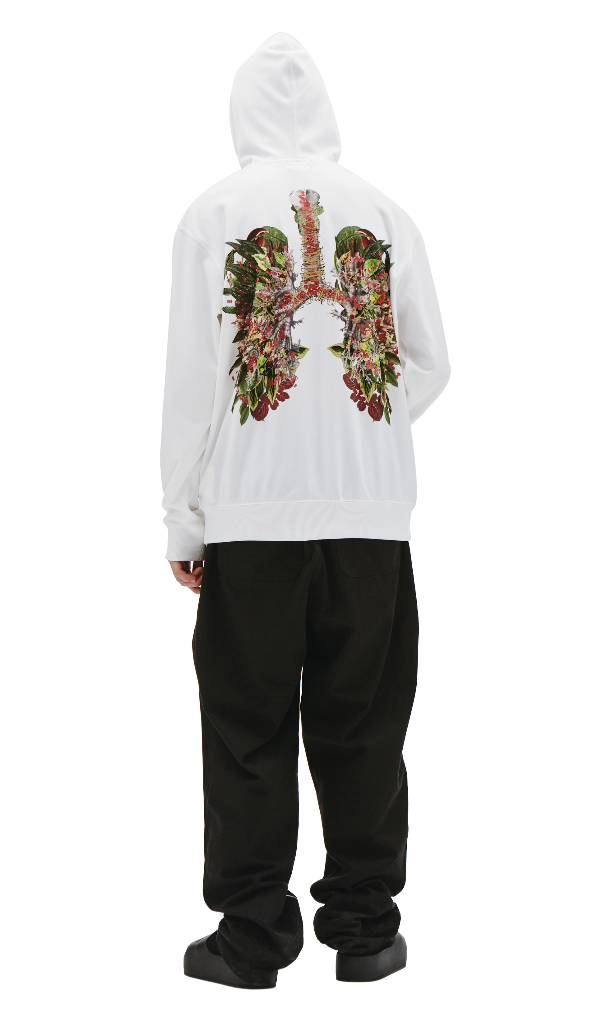 Comme des Garcons Homme plus Floral Lungs Back Print Hoodie