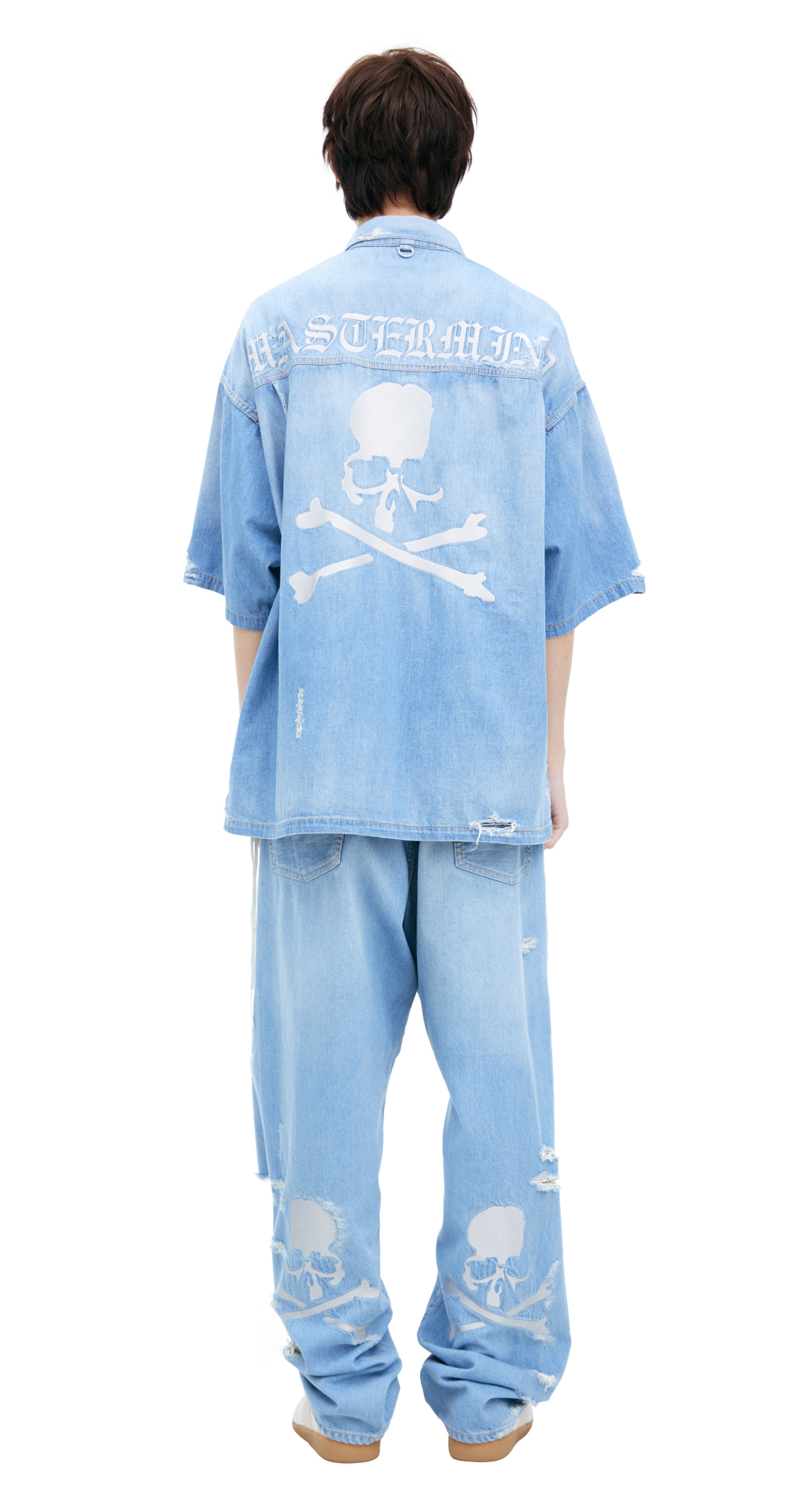 Mastermind WORLD Short sleeve denim shirt