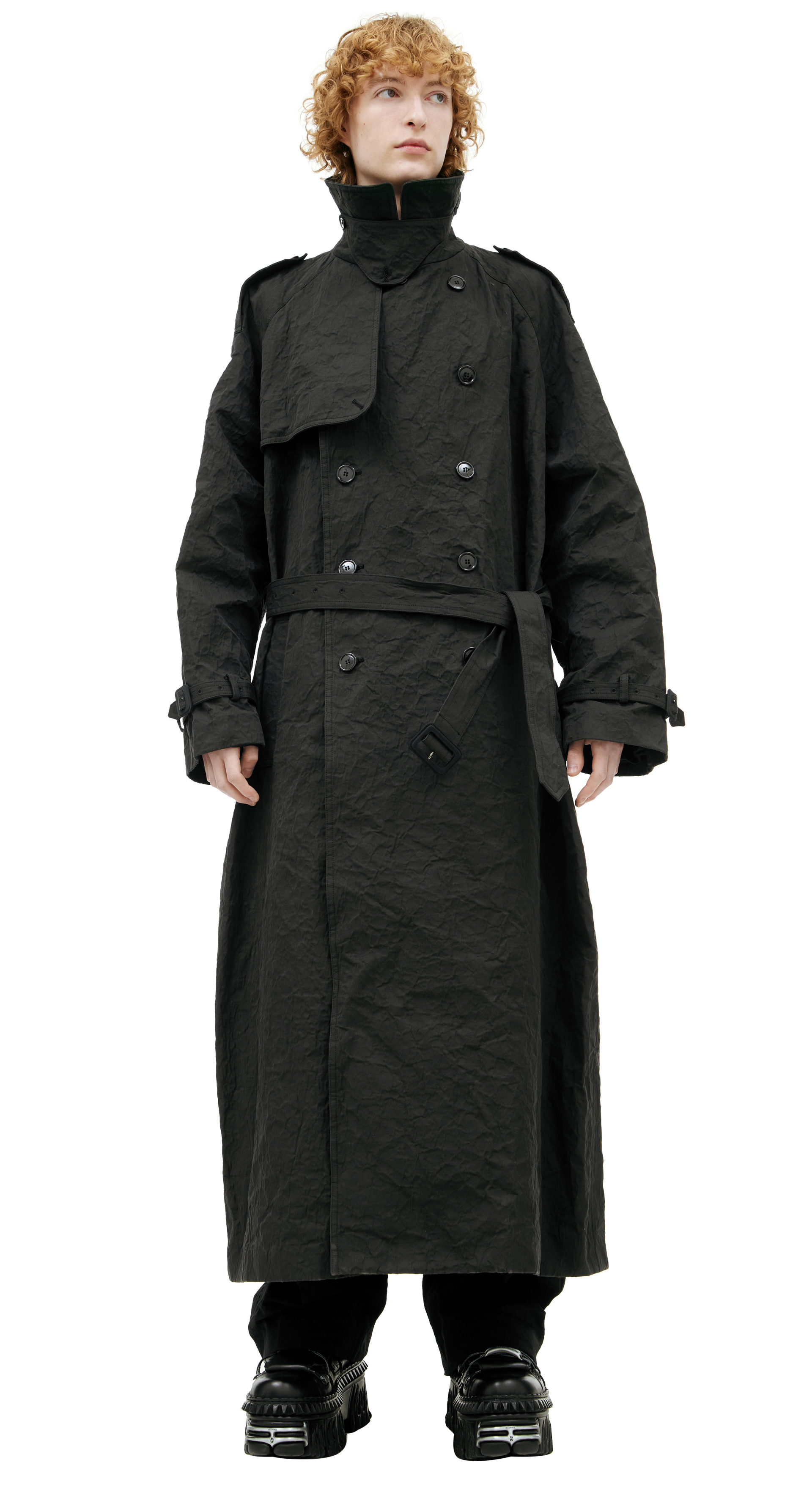 VETEMENTS Double-breasted trench coat with belt