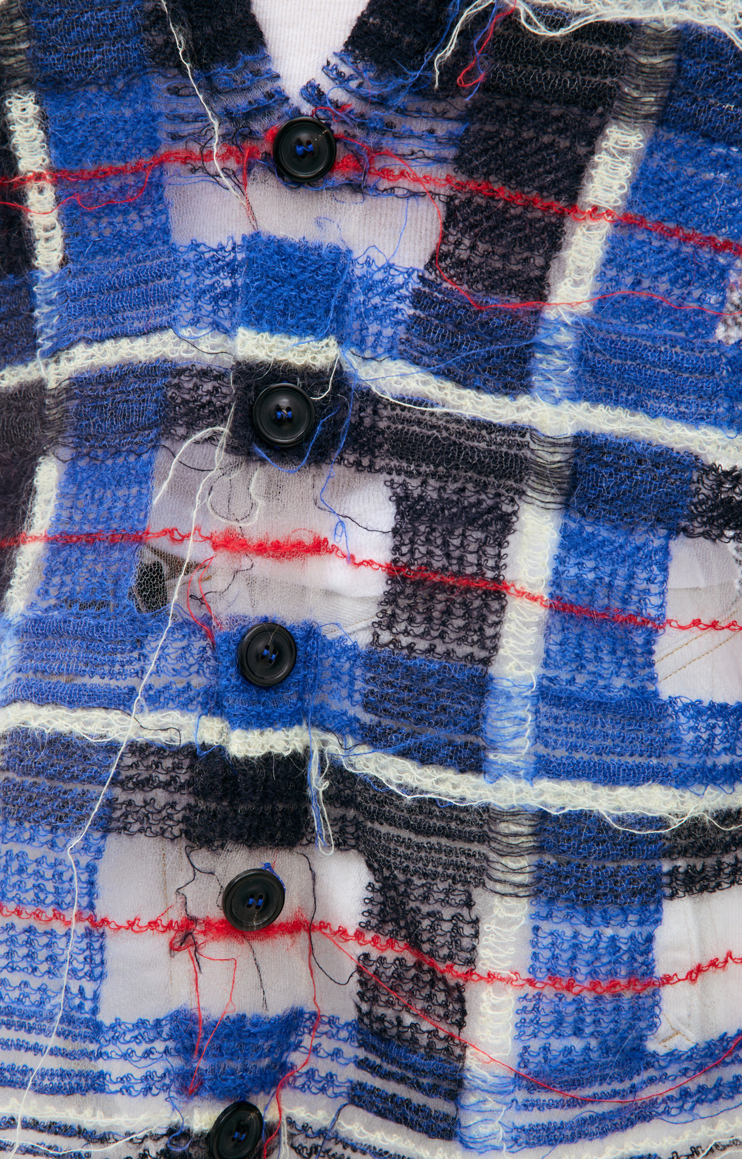 Maison Margiela Wool plaid cardigan