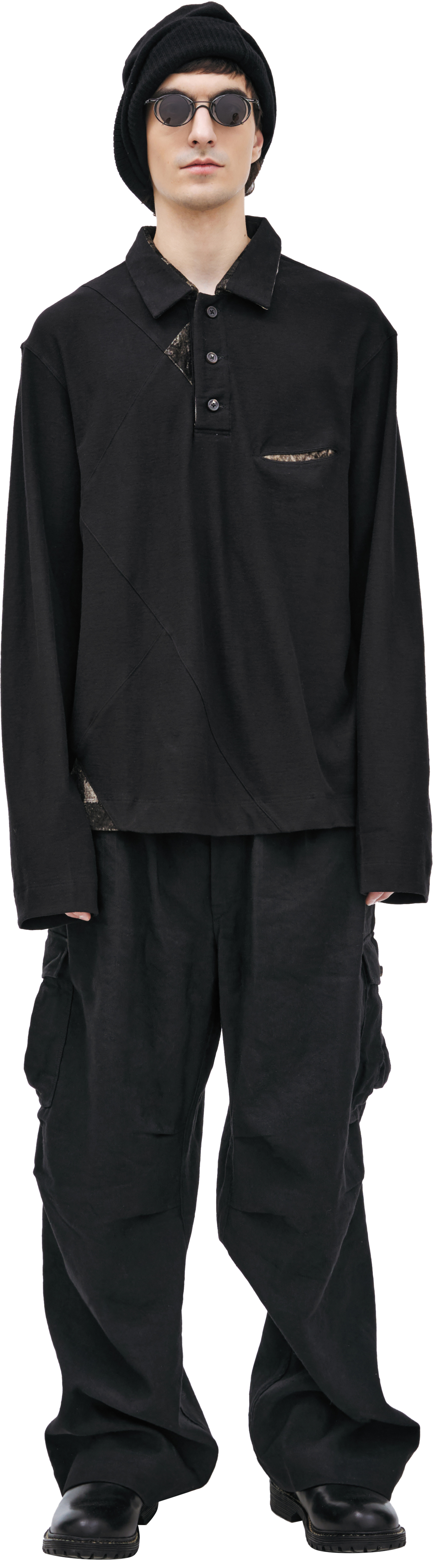 Ziggy Chen Black Polo T-shirt