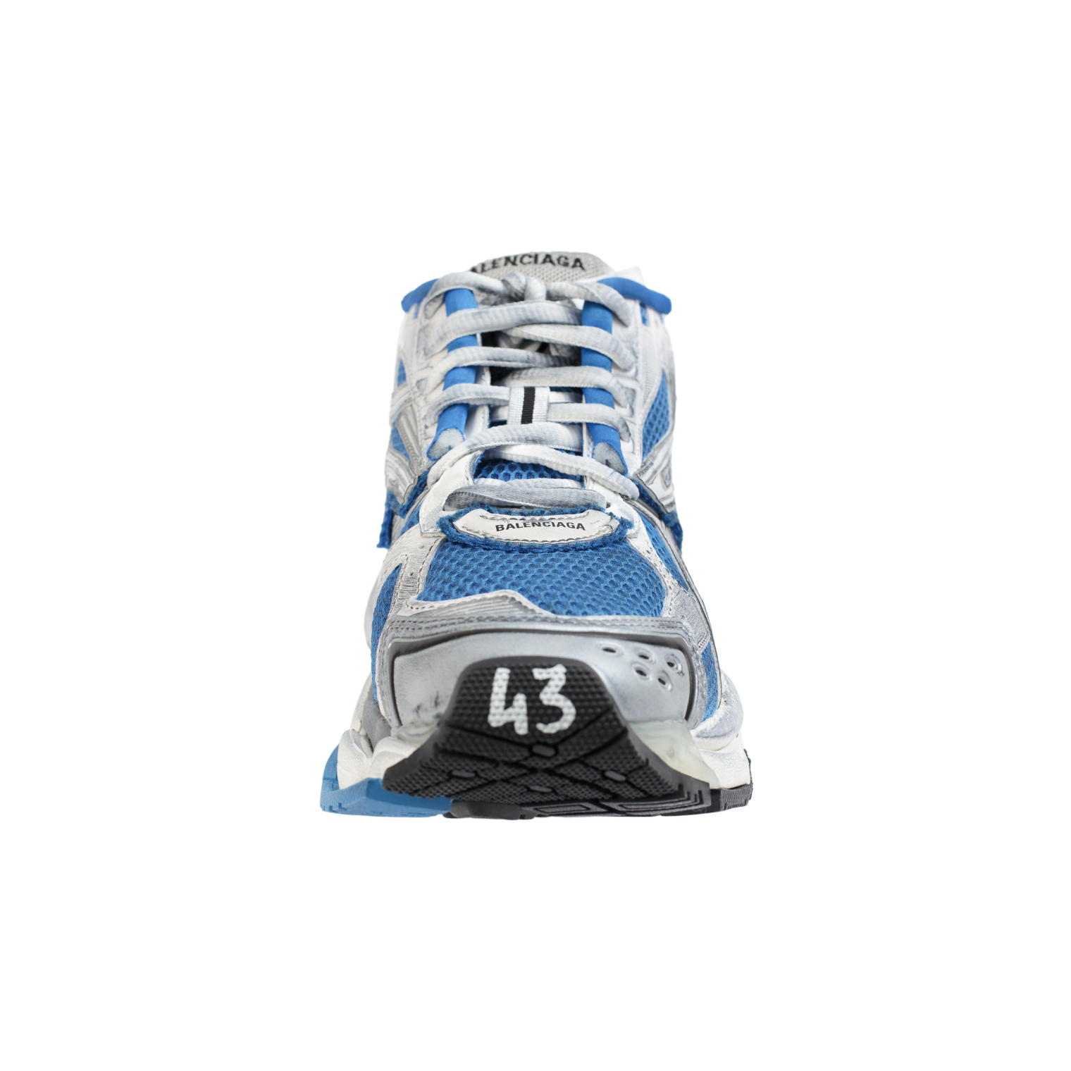 Balenciaga Серо-голубые кроссовки Runner