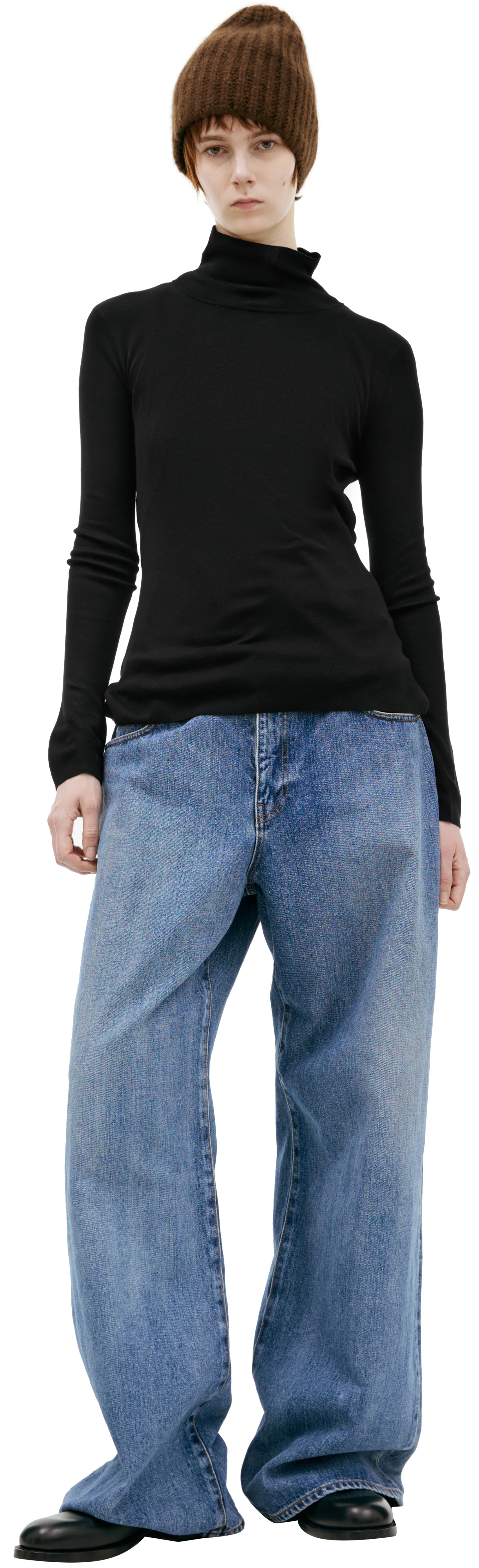 The Row Basic silk turtleneck