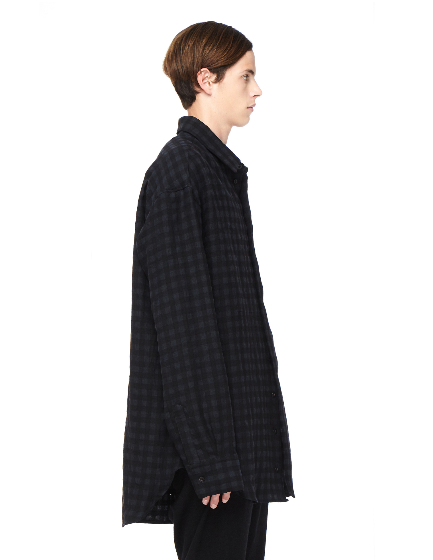 Ann Demeulemeester Рубашка-oversize в клетку