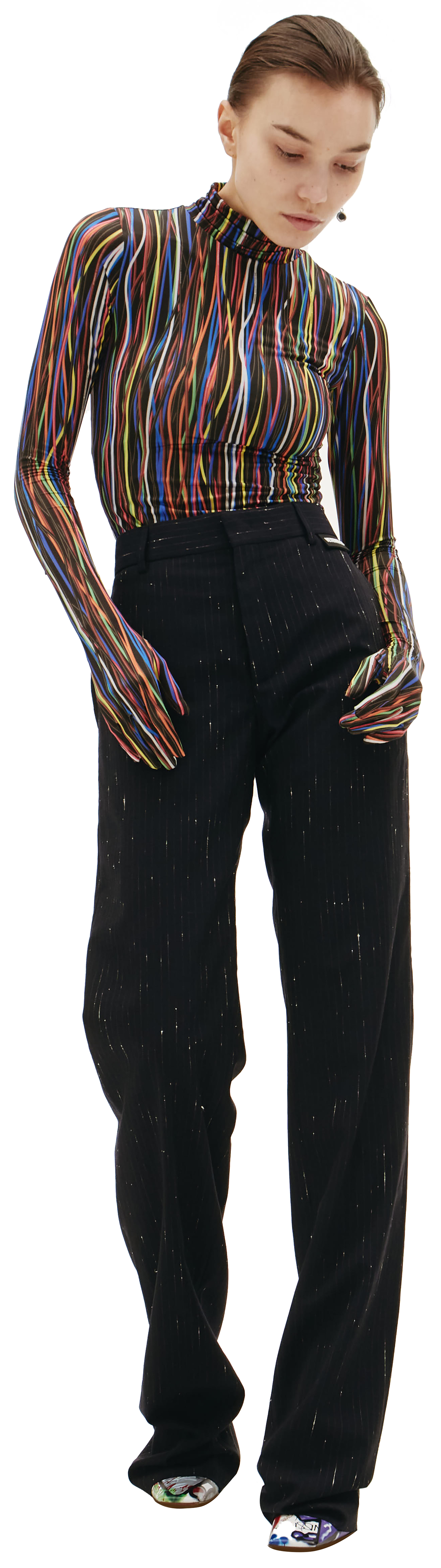 VETEMENTS Нigh-waisted striped pants