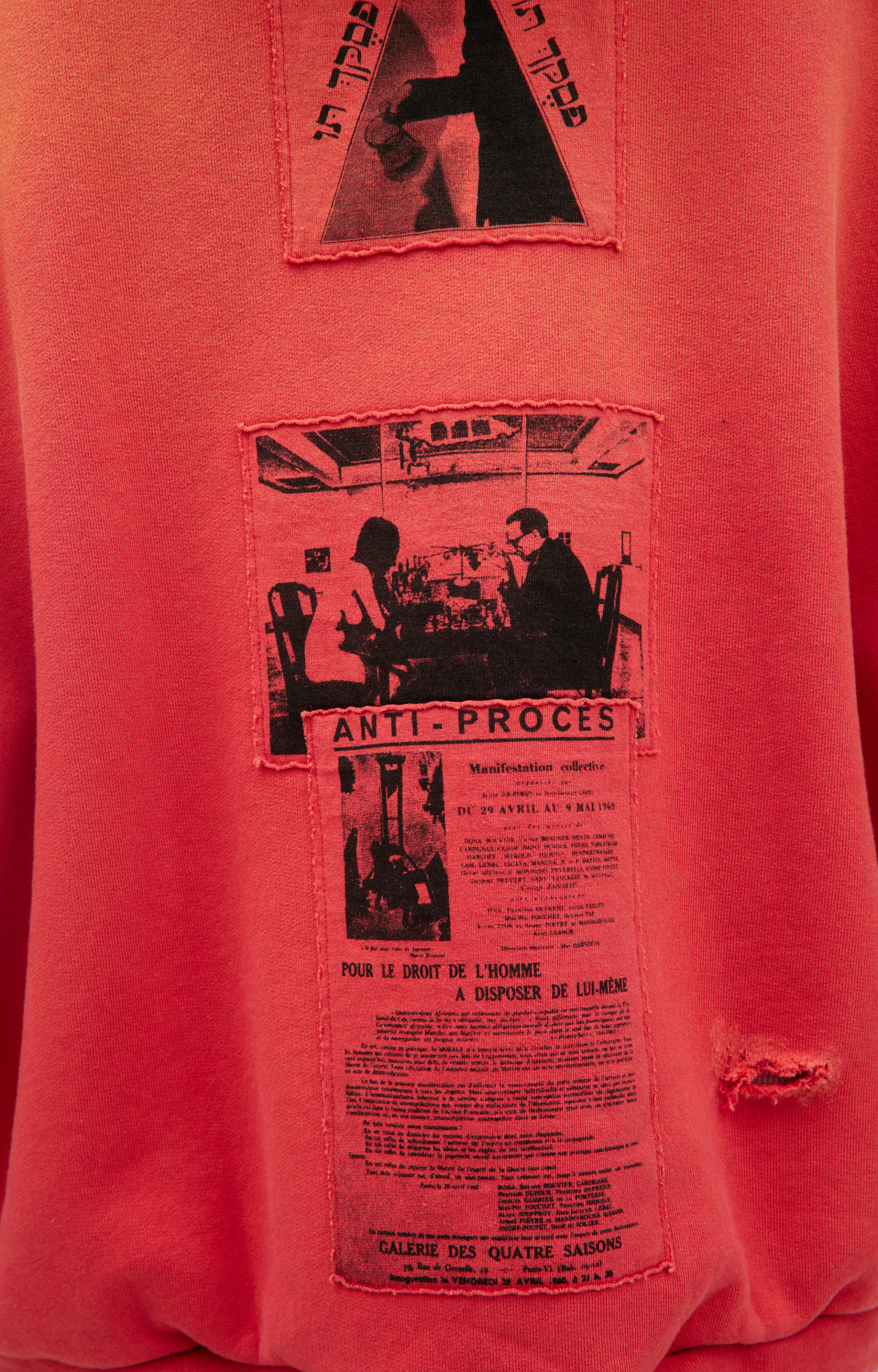 Enfants Riches Déprimés Red hoodie with zipper