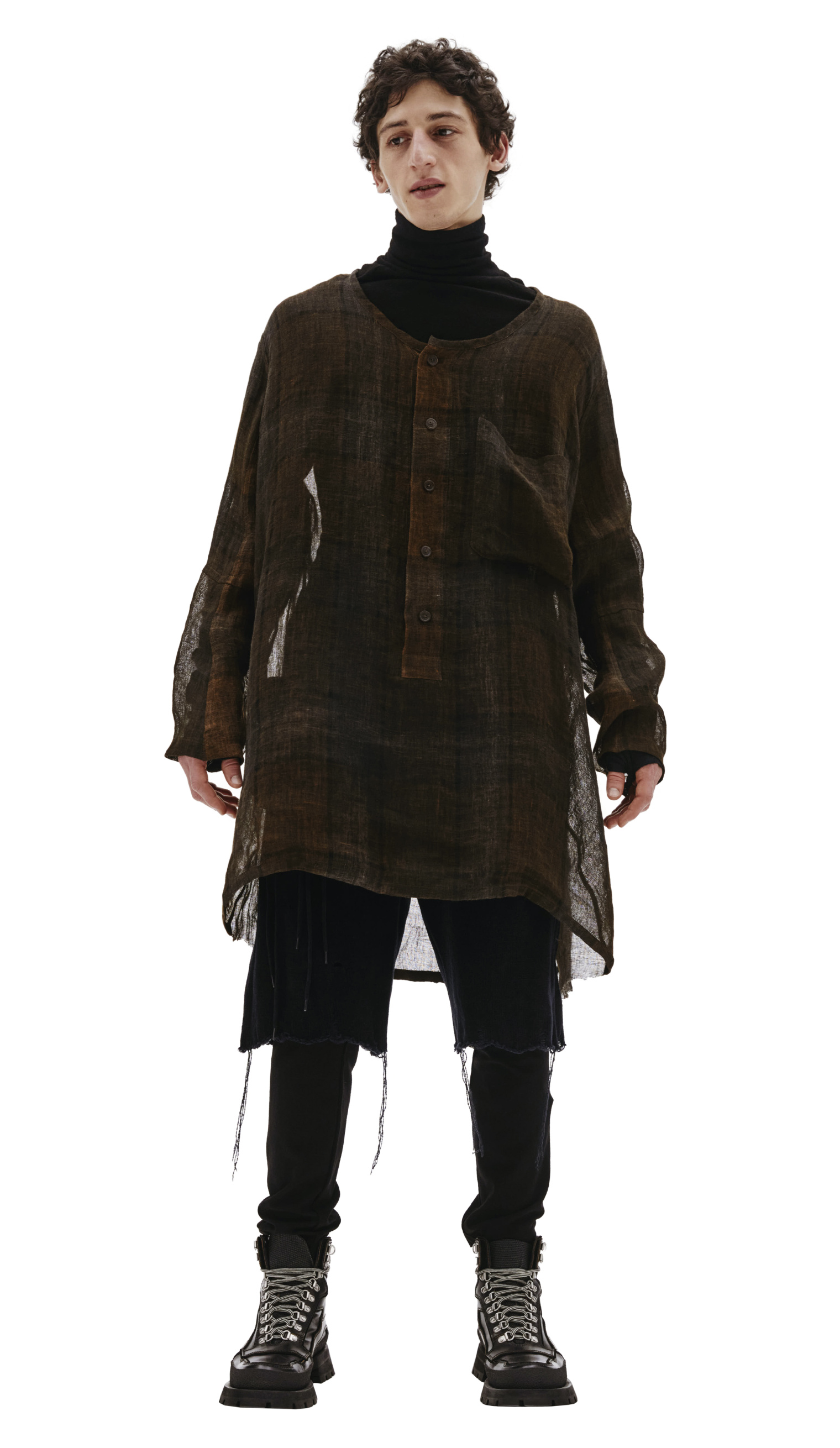 Ann Demeulemeester Рубашка из тонкого льна