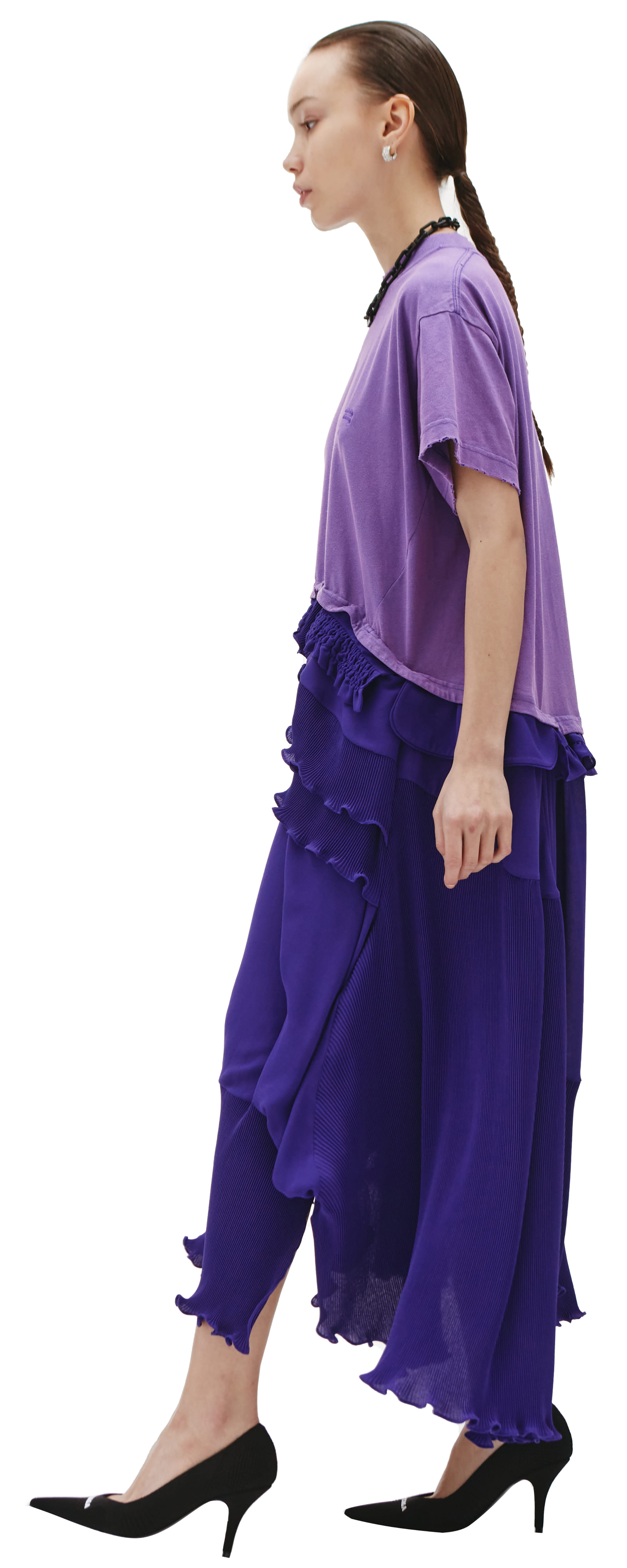 Balenciaga Sporty B T-Shirt Dress in purple