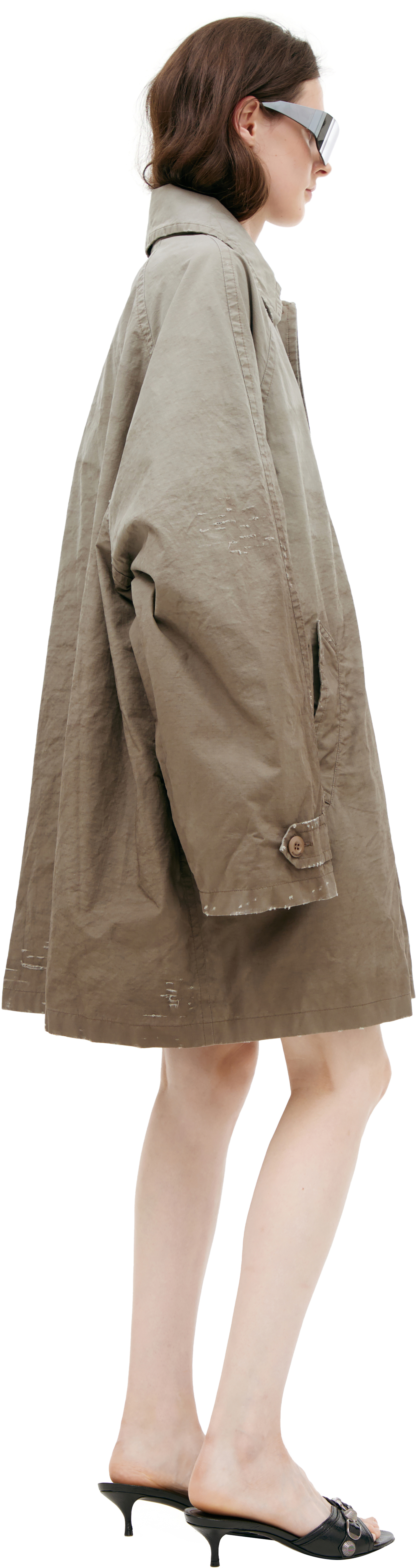 Balenciaga Beige oversized trench coat