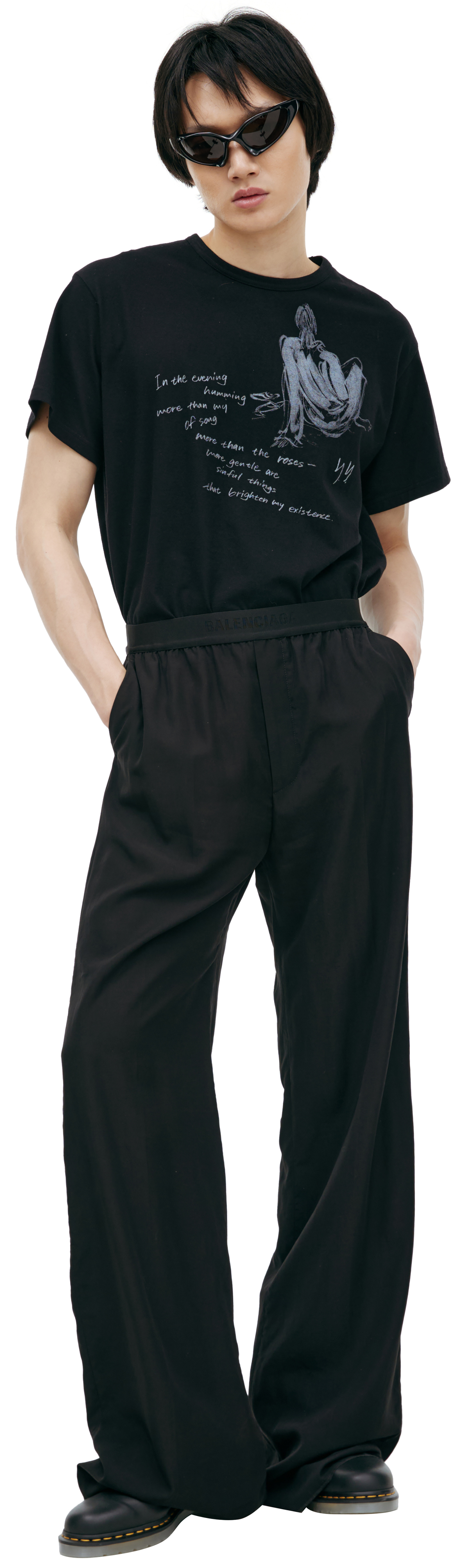 Balenciaga Black lyocell trousers