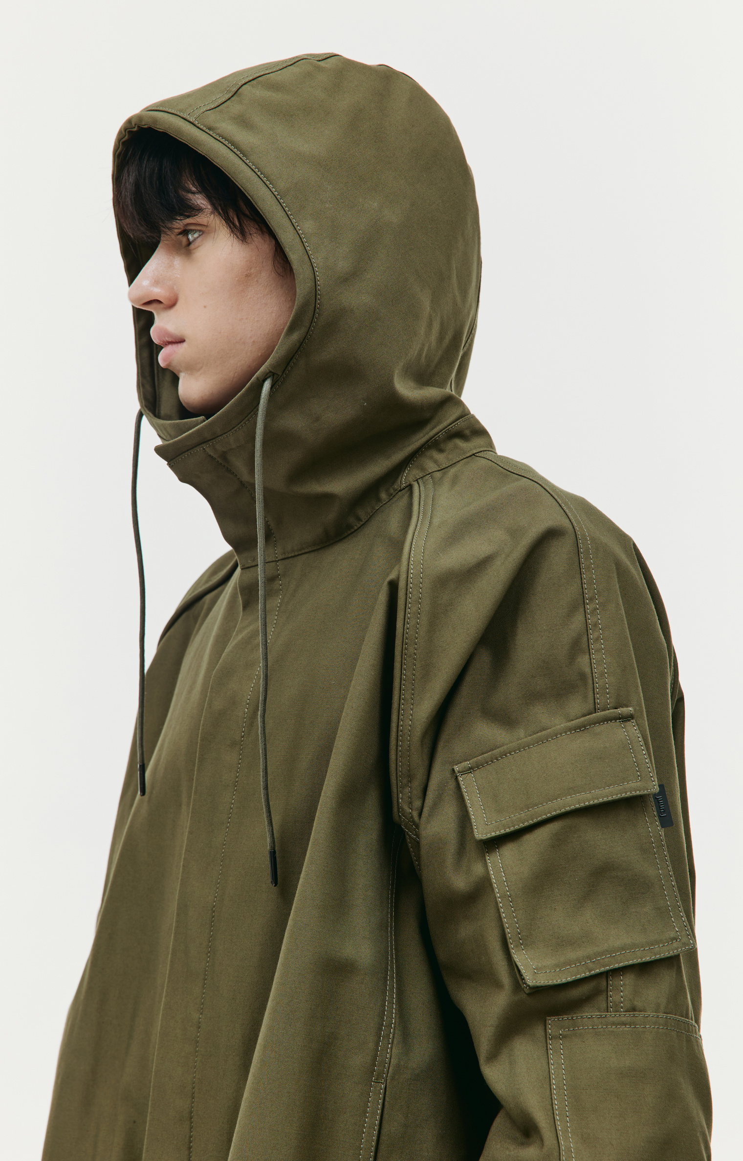 Juun.J Drawstring hooded jacket