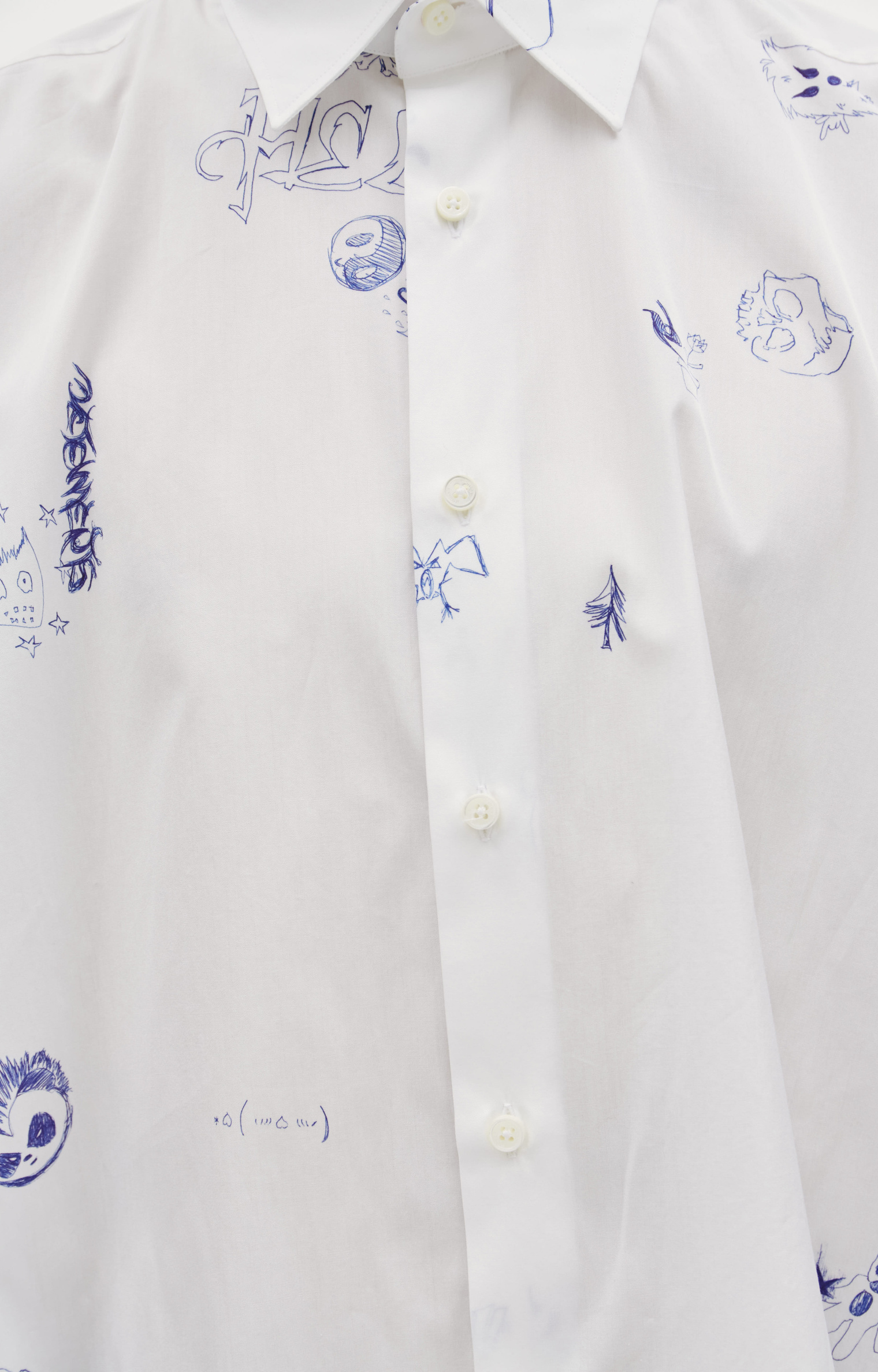 VETEMENTS Scribbled Cotton Shirt