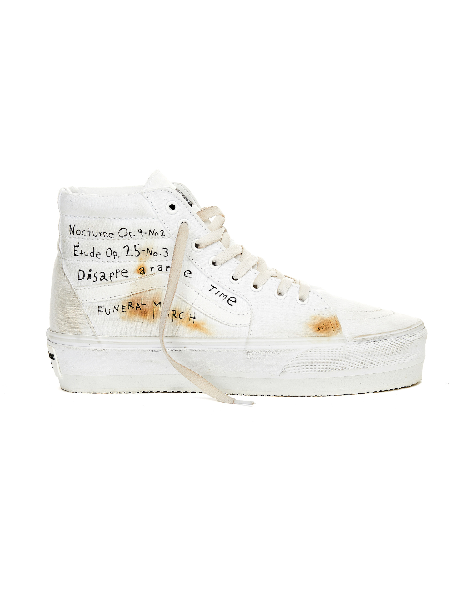 Buy Enfants Riches Deprimes men white distressed canvas sneakers erd x vans  iii for $1,155 online on SV77, 130-001/dirt