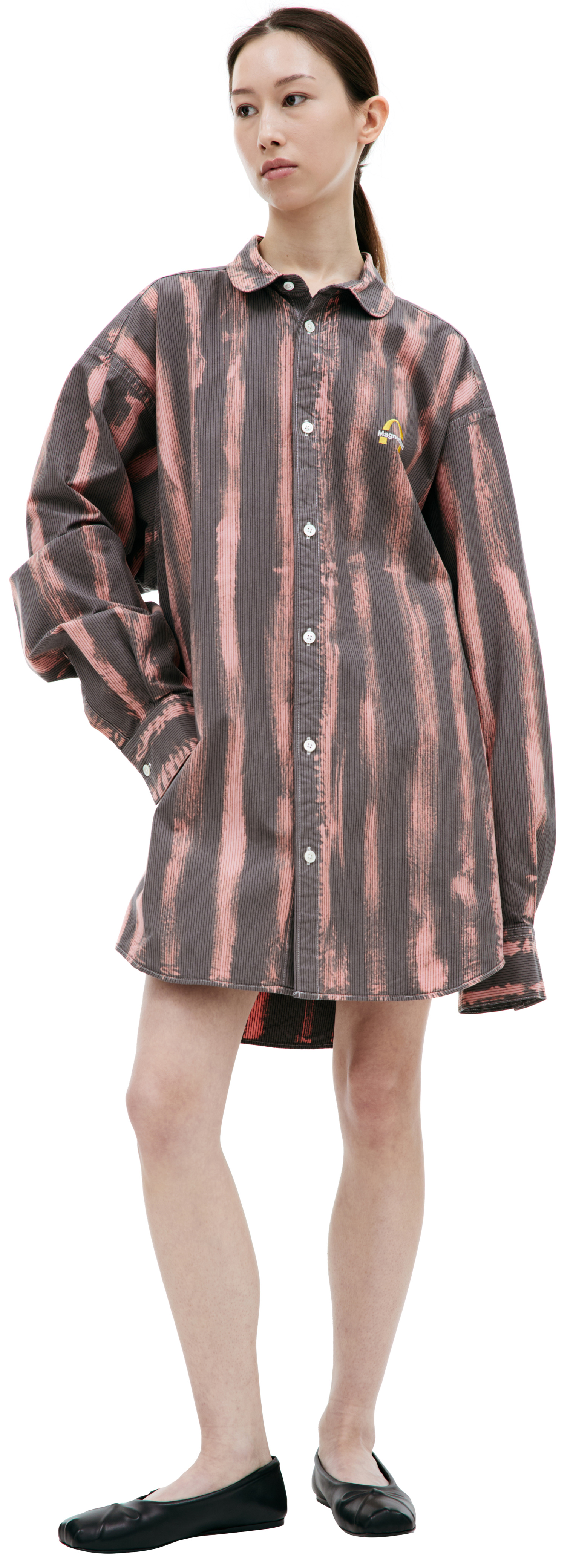 Doublet \'Magnetism\' striped shirt