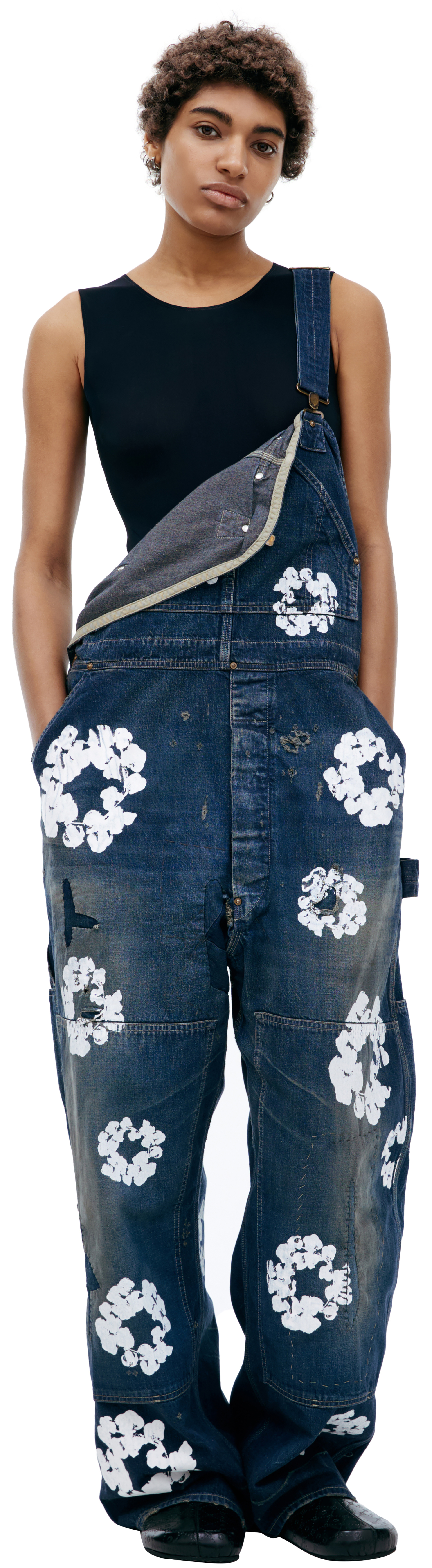 Saint Mxxxxxx Denim jumpsuit with flowers
