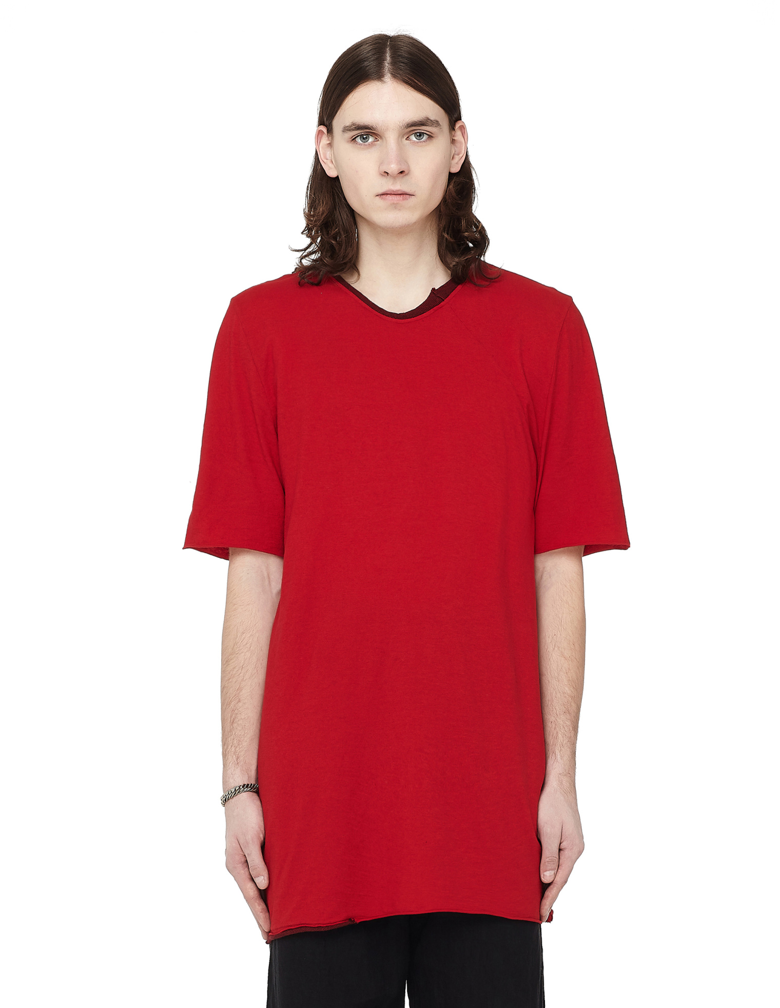Lost&Found Dropped Hem Cotton T-shirt