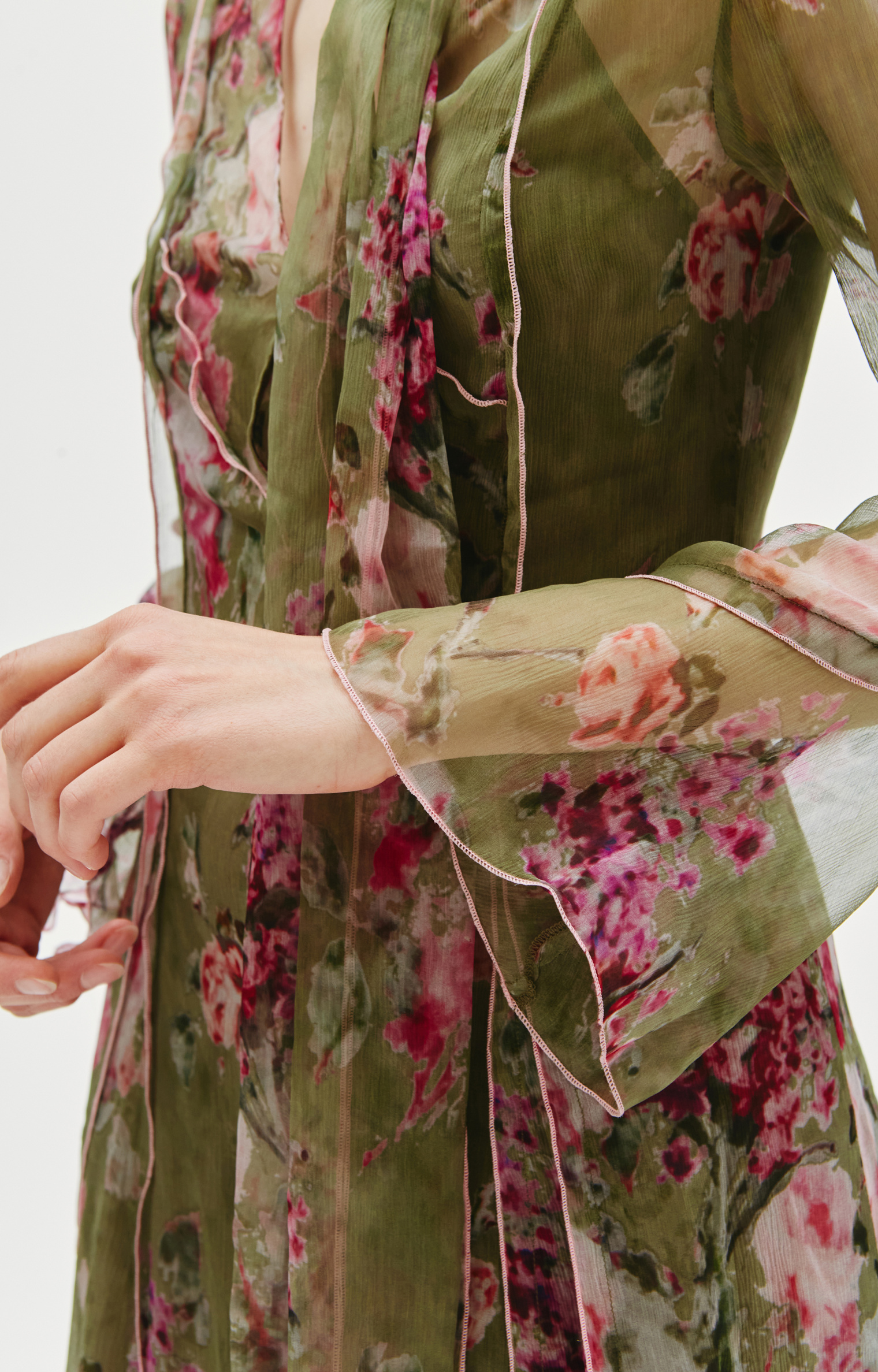 Blumarine Floral Print Midi Dress