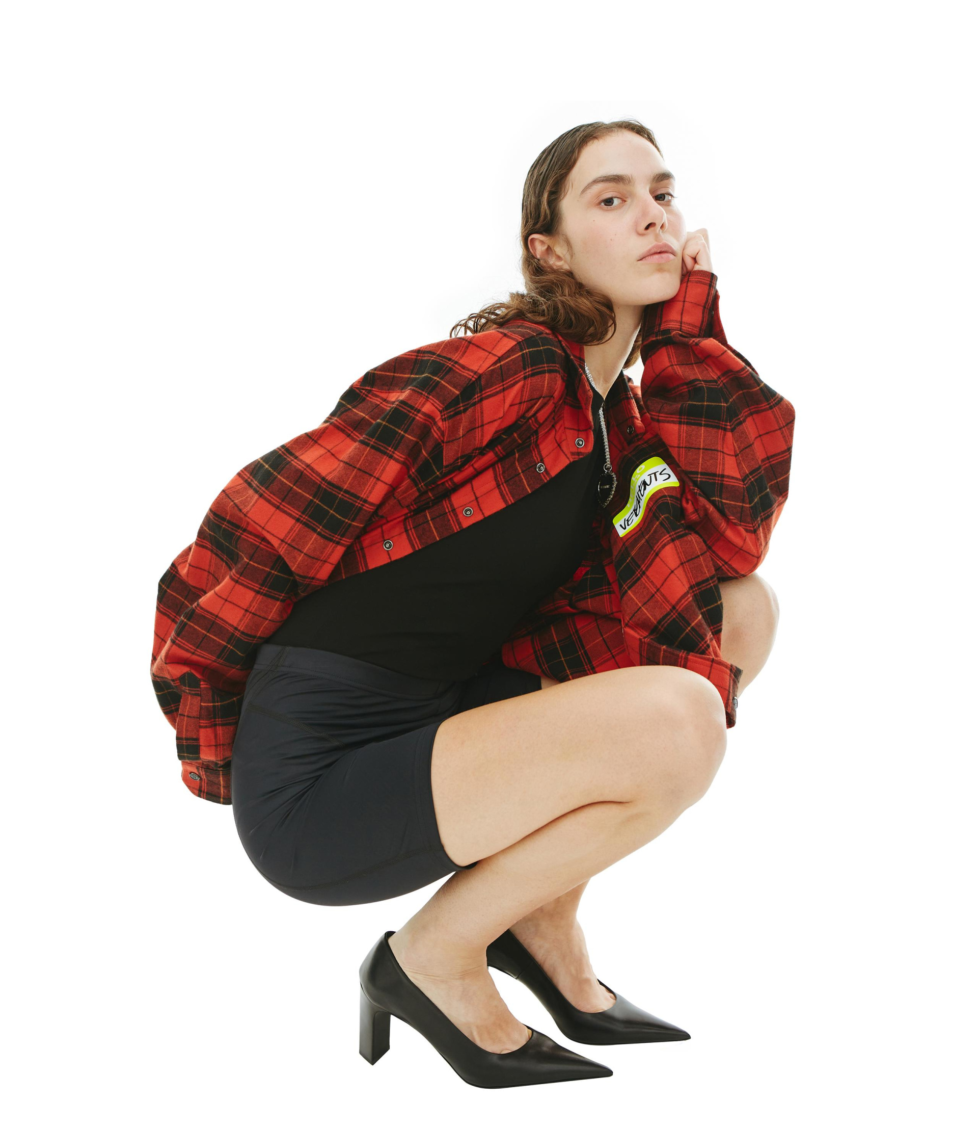 VETEMENTS Logo checked shirt