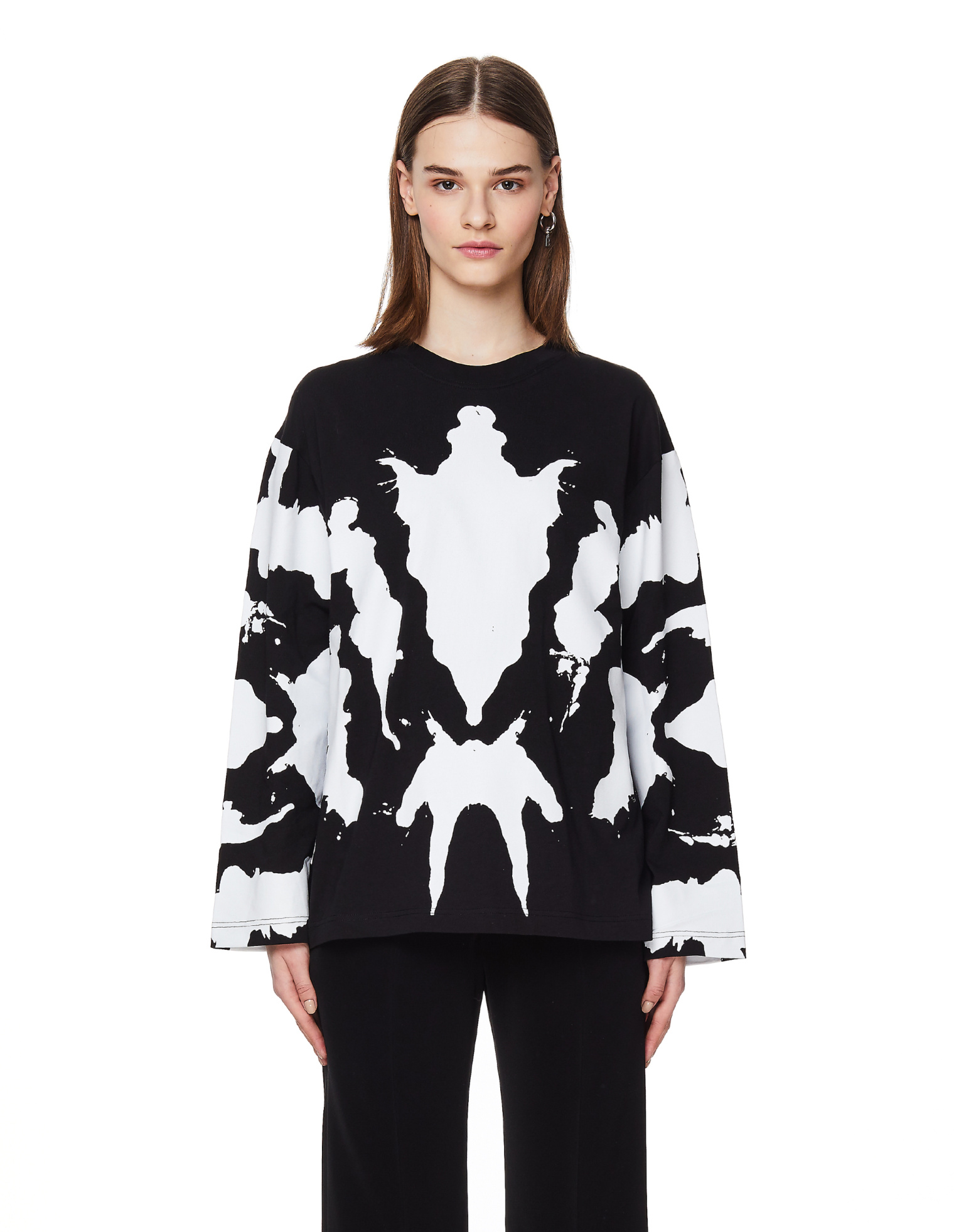Youths in Balaclava Black Cotton Printed L/S T-Shirt