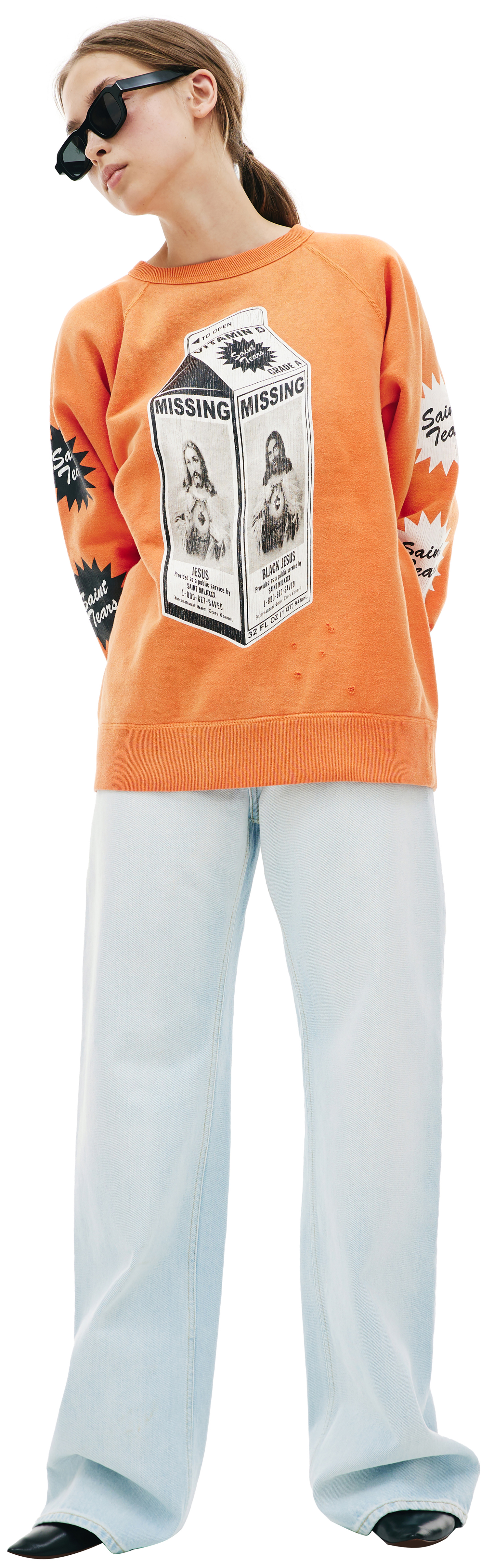 Saint Michael Milk pack printed sweatshirt