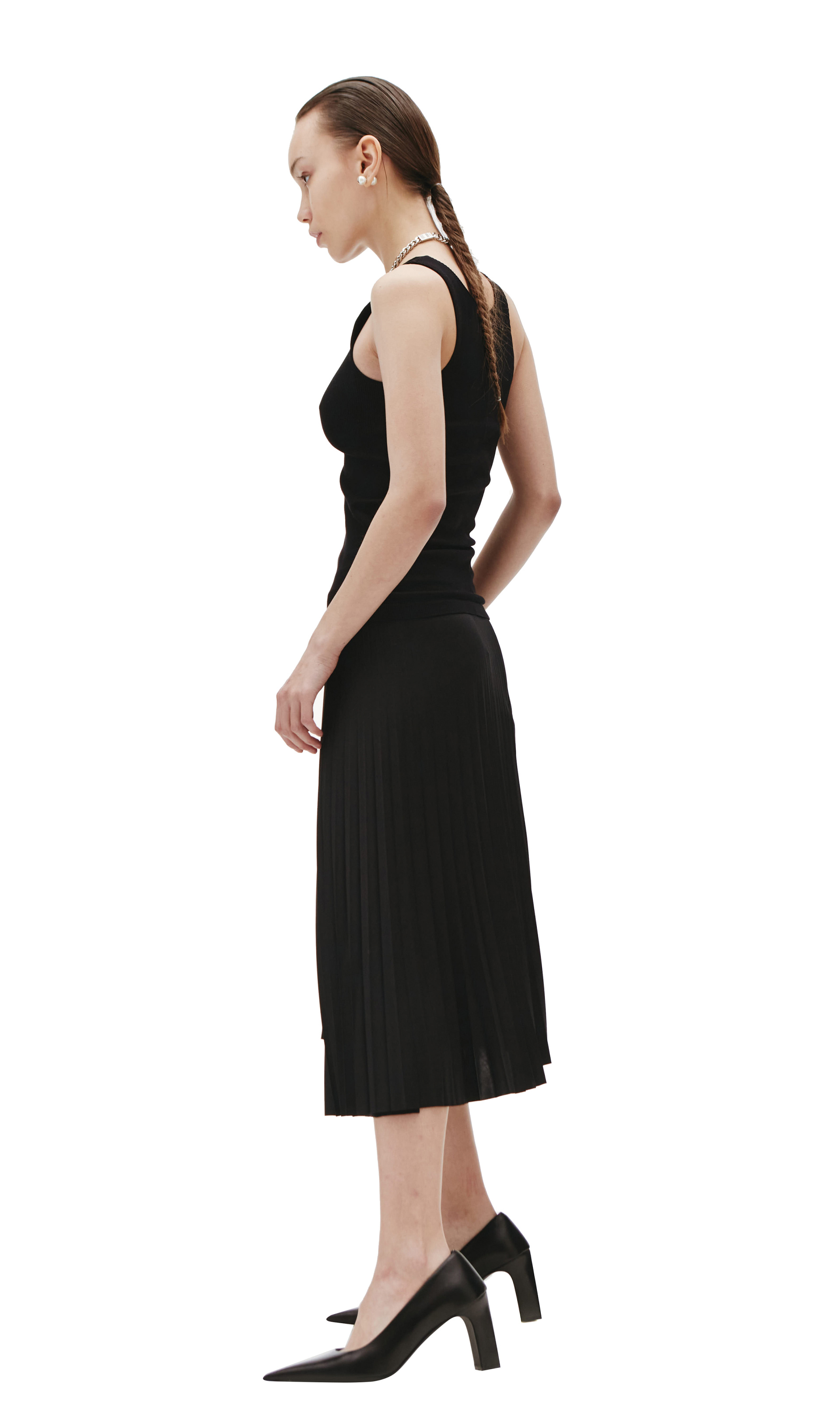 Balenciaga Ribbed tank top in black