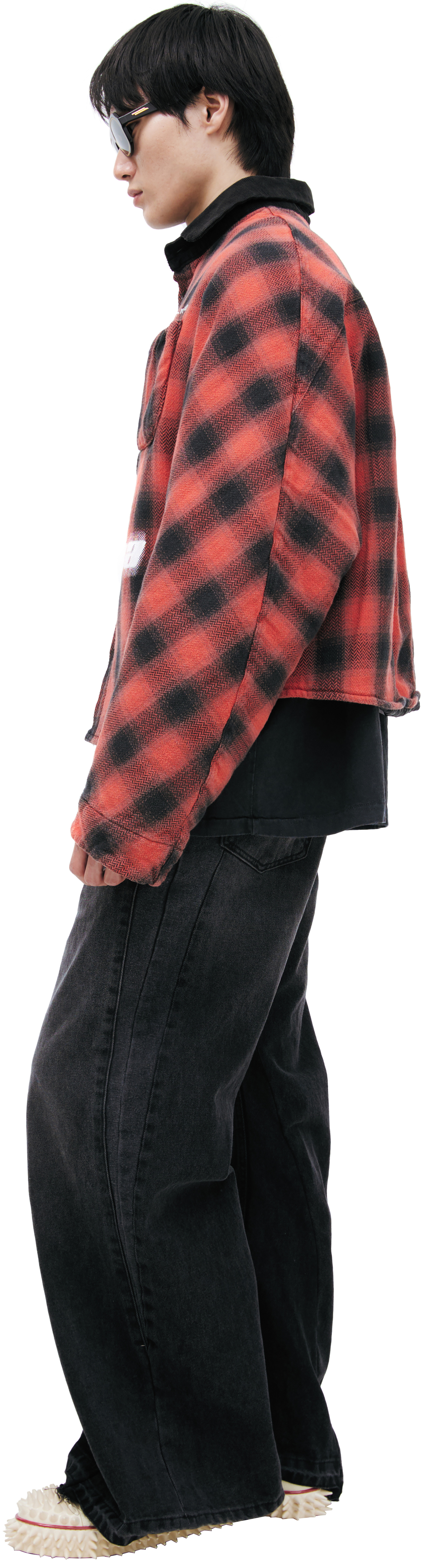 RRR123 Checkered shirt jacket