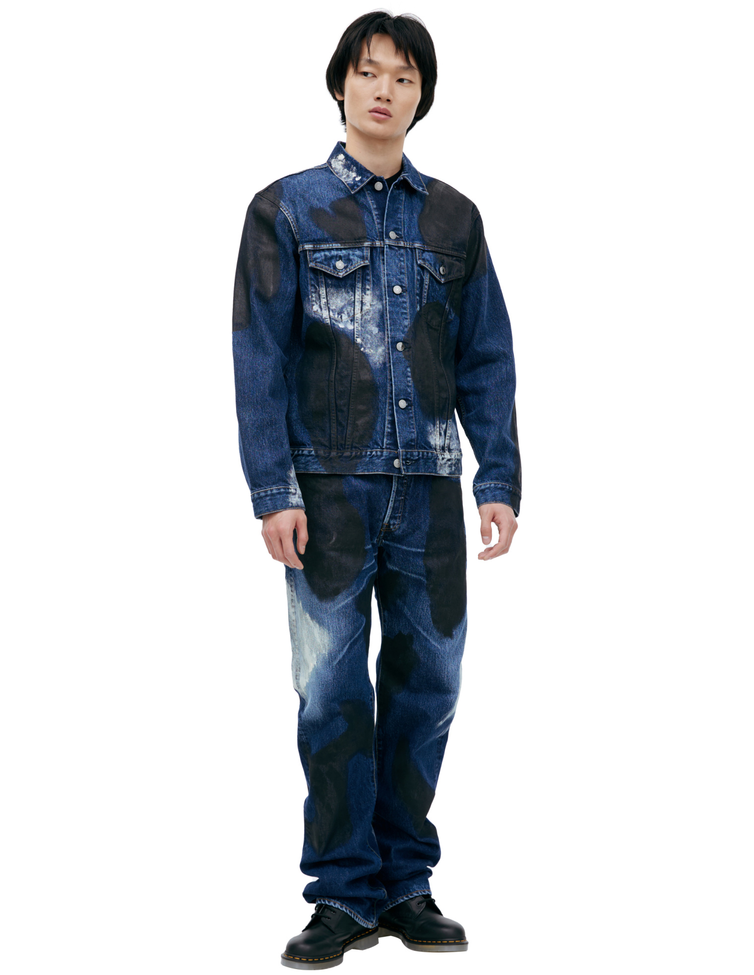 Yohji Yamamoto Denim jacket with paint effect